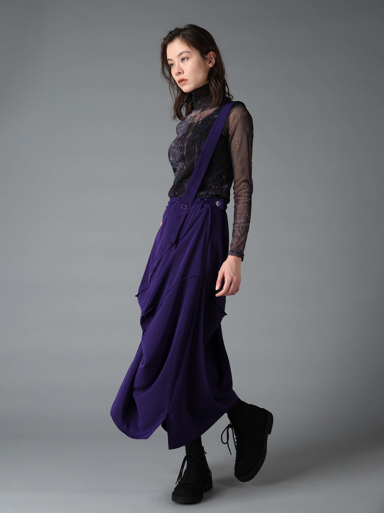 PAISLEY HIGH NECK SOFT TULLE