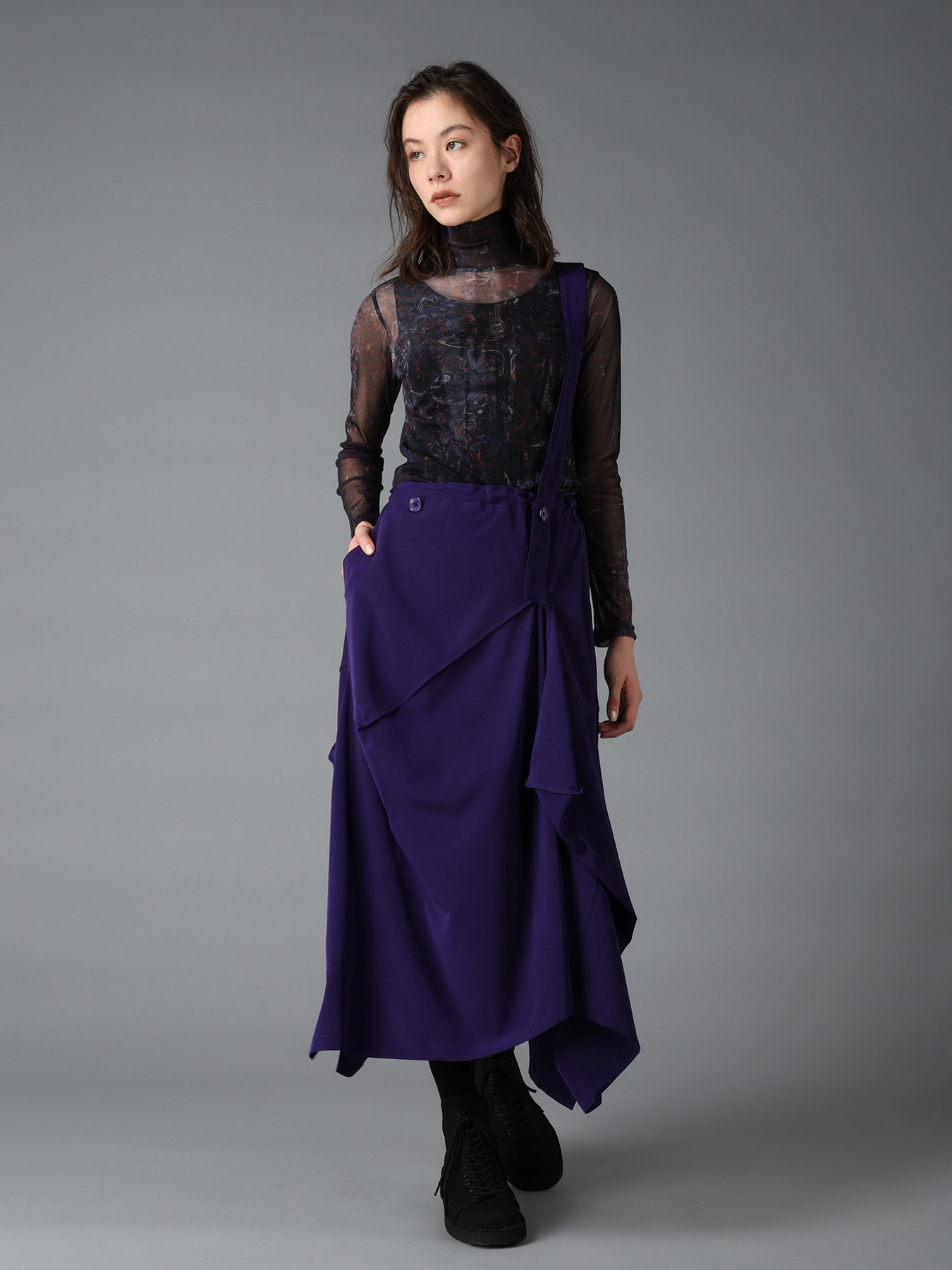 PAISLEY HIGH NECK SOFT TULLE