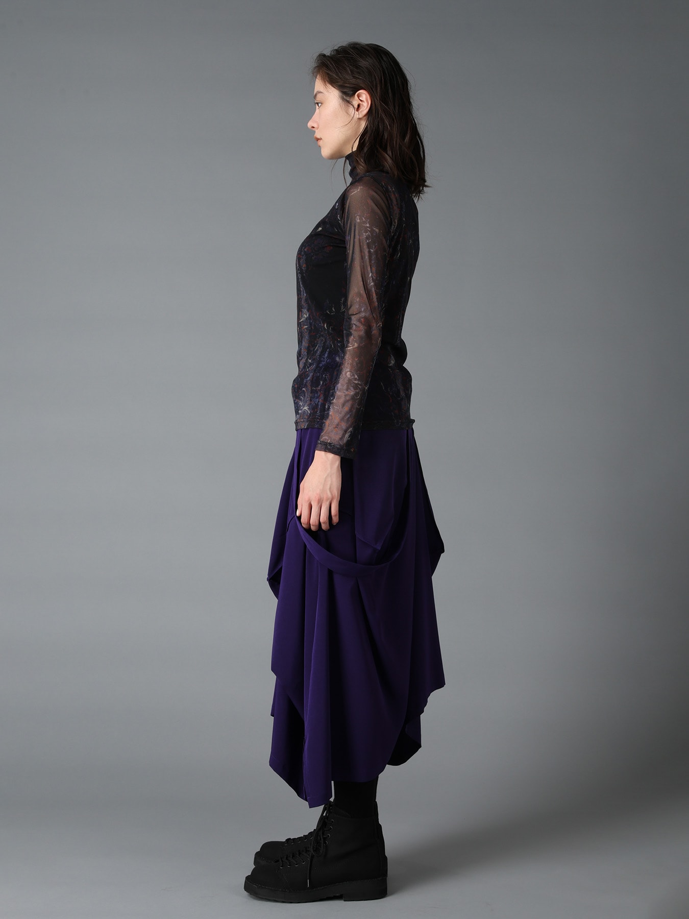 PAISLEY HIGH NECK SOFT TULLE
