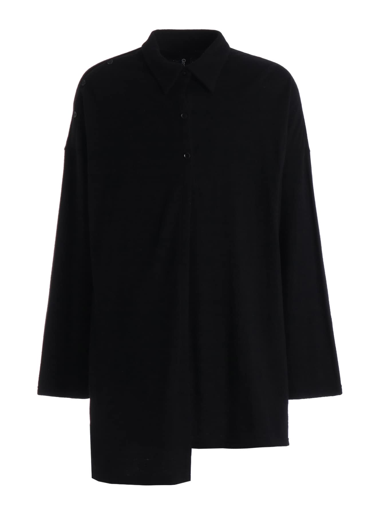 AIRY FEATHERY RIGHT-SIDE DRAPE SHIRT