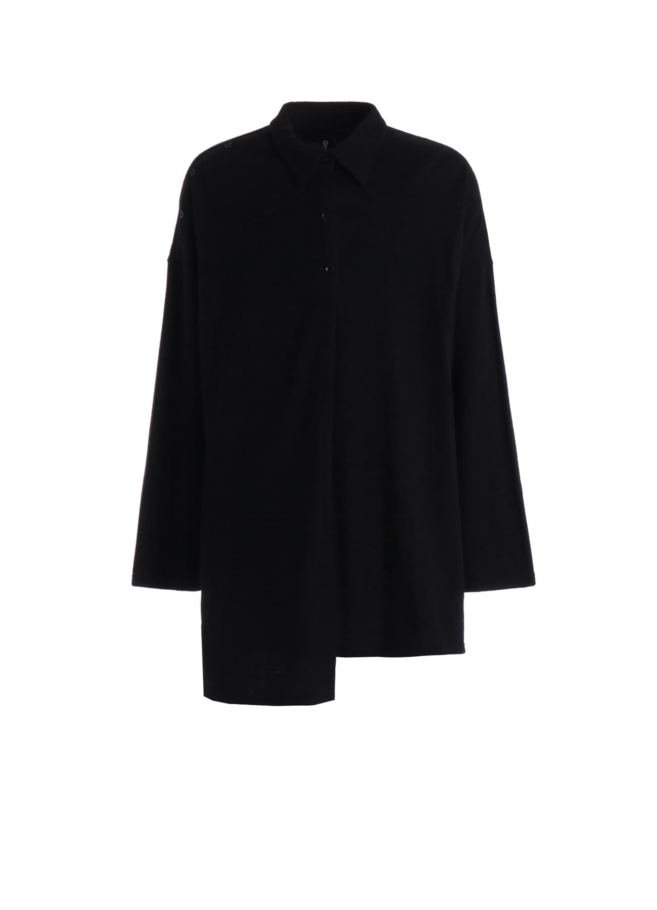 AIRY FEATHERY RIGHT-SIDE DRAPE SHIRT