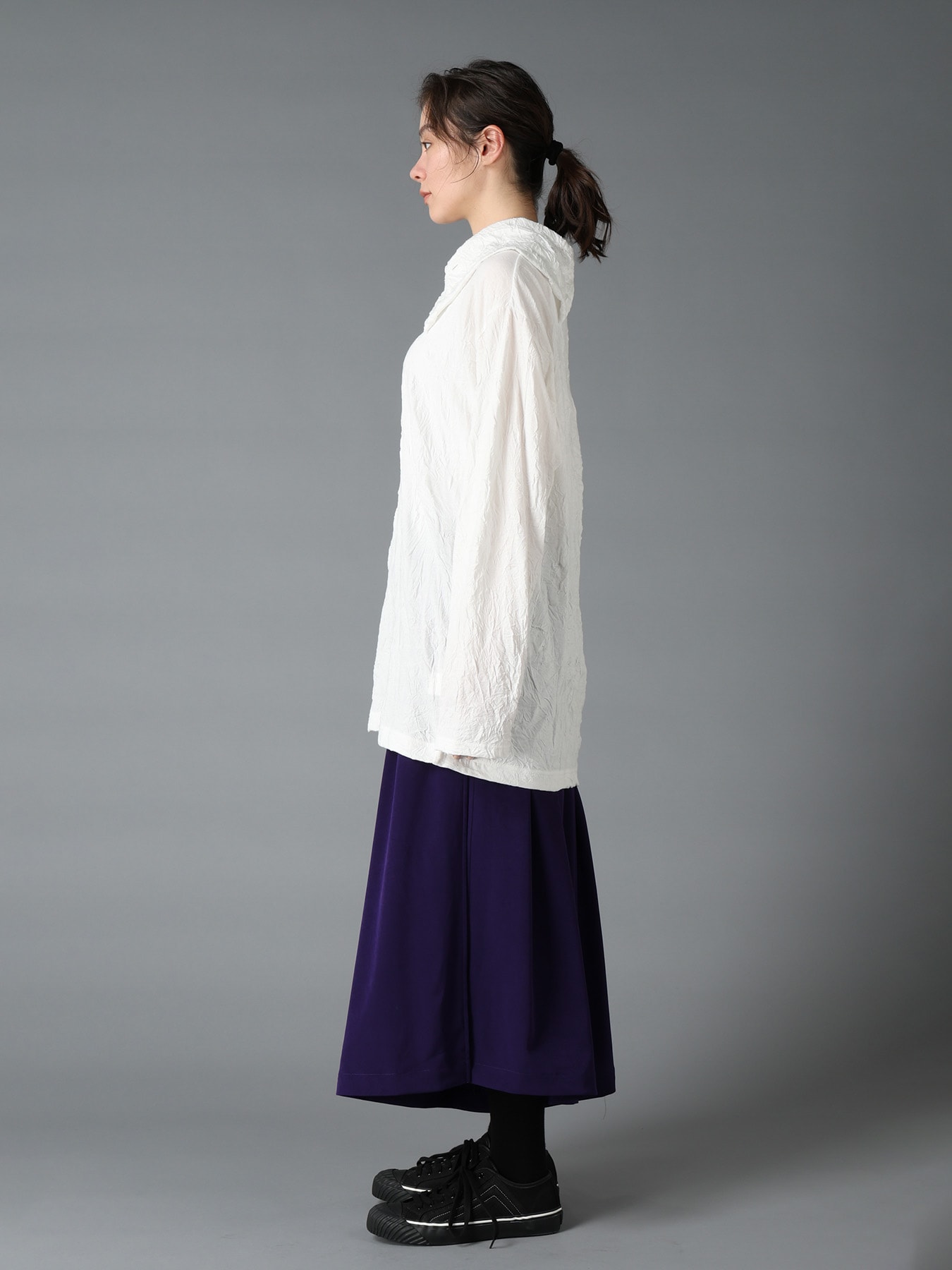 CATCH WASHER WRINKLE JERSEY TURTLENECK LONG SLEEVED T-SHIRT