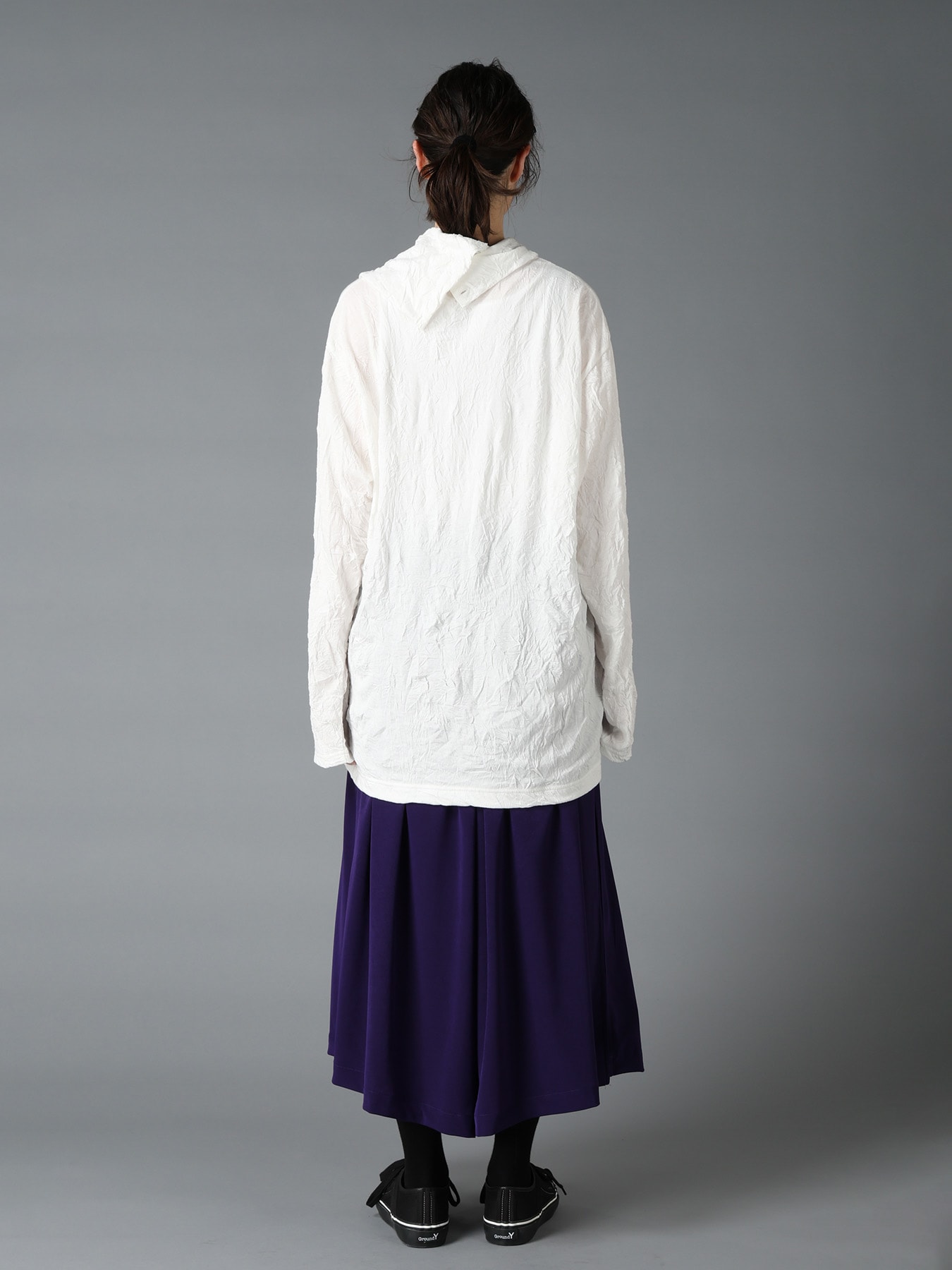 CATCH WASHER WRINKLE JERSEY TURTLENECK LONG SLEEVED T-SHIRT