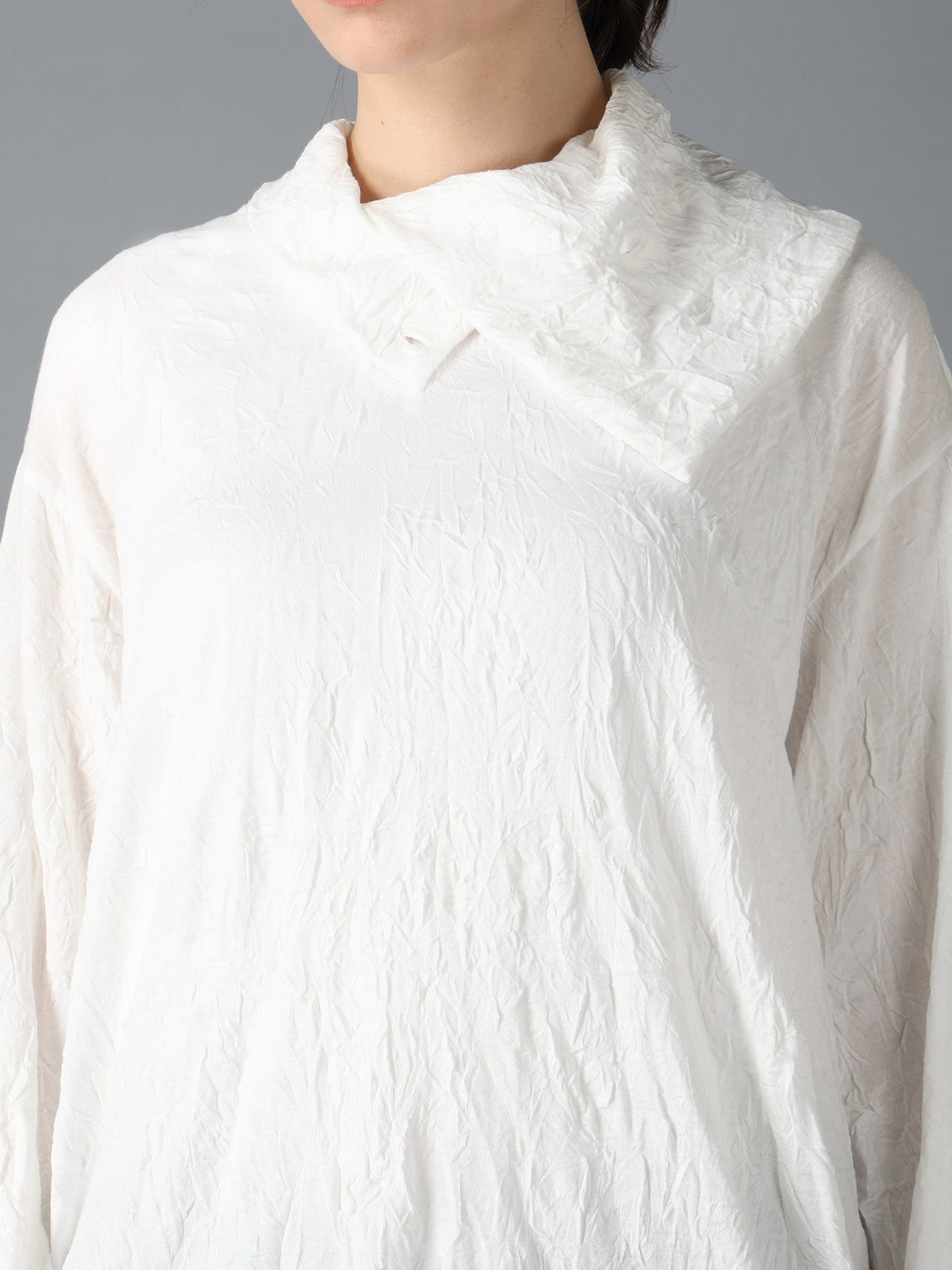 CATCH WASHER WRINKLE JERSEY TURTLENECK LONG SLEEVED T-SHIRT