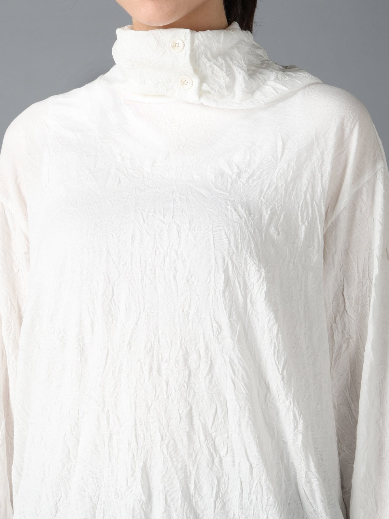 CATCH WASHER WRINKLE JERSEY TURTLENECK LONG SLEEVED T-SHIRT