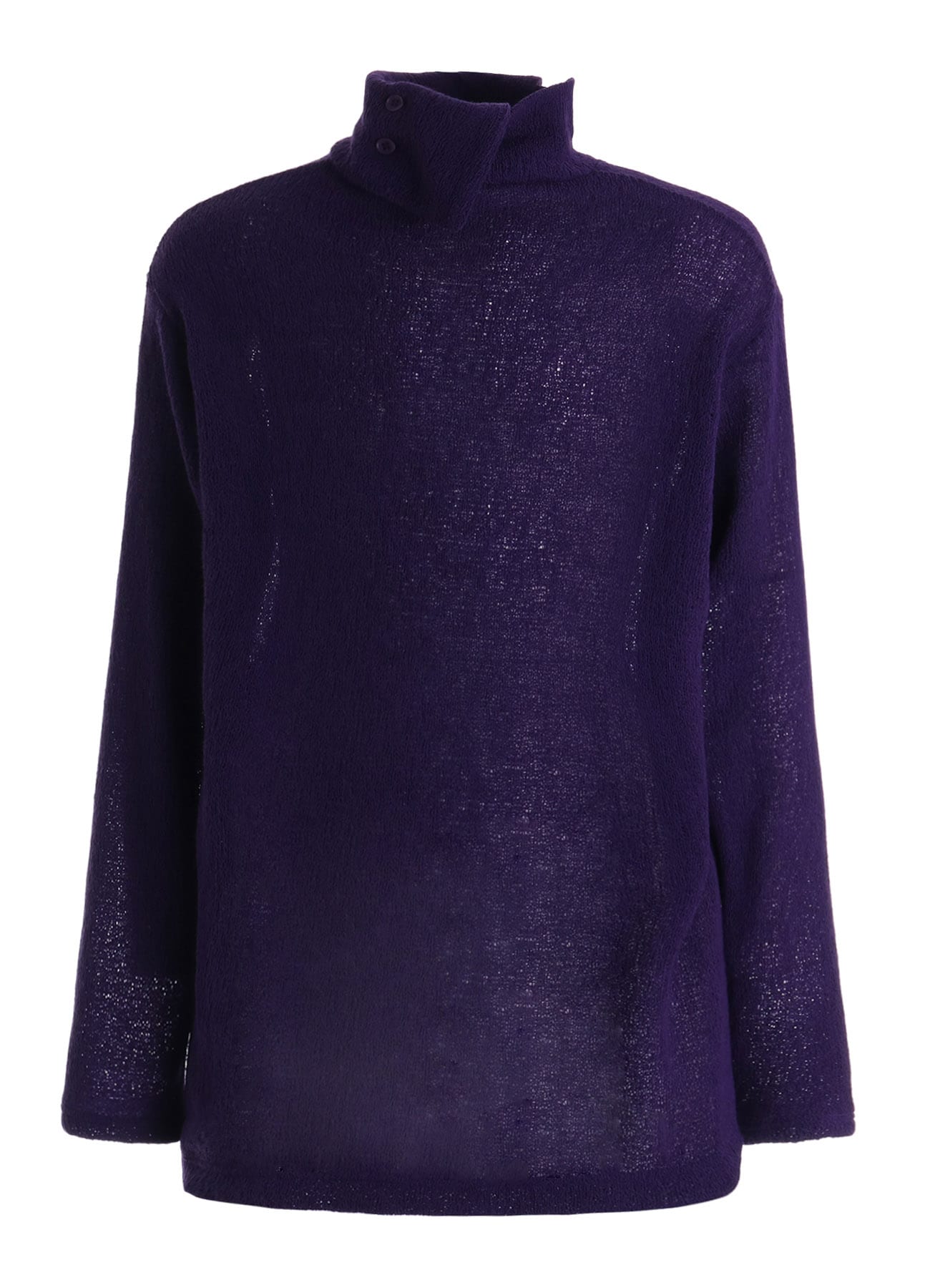 SPIDER WEB KNIT TURTLENECK LONG-SLEEVED T(FREE SIZE Purple
