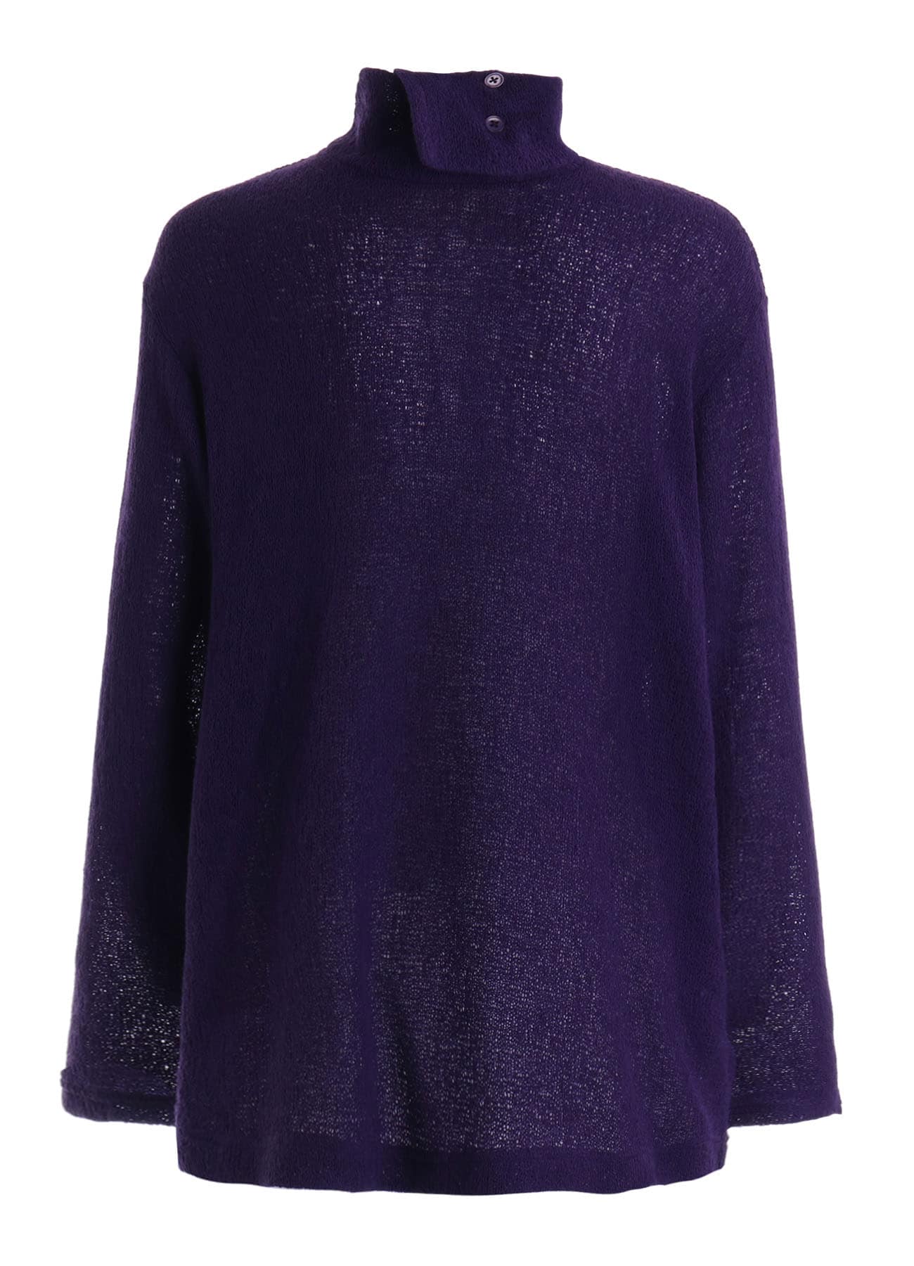 SPIDER WEB KNIT TURTLENECK LONG-SLEEVED T