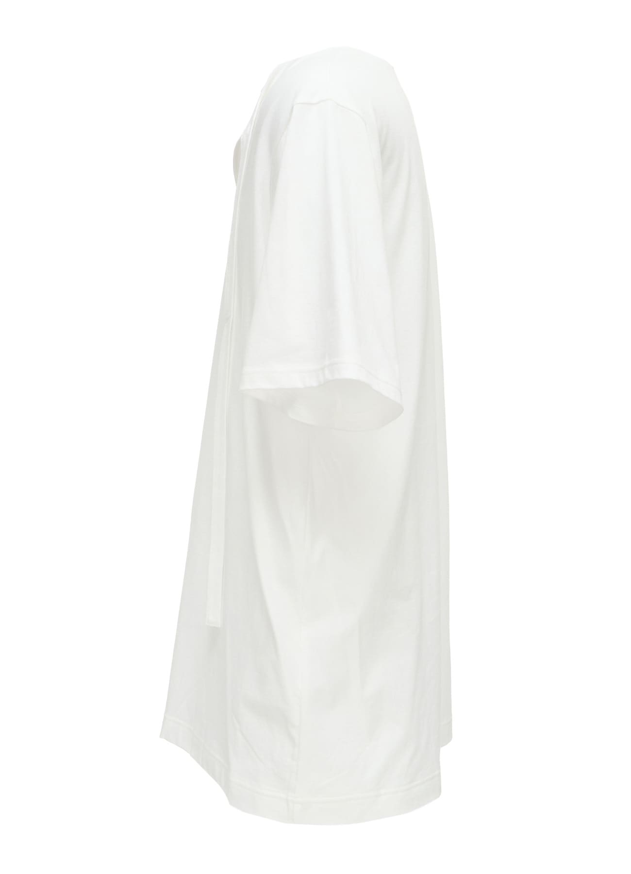 COTTON JERSEY FRONT SLIT COLLAR SHORT SLEEVED T