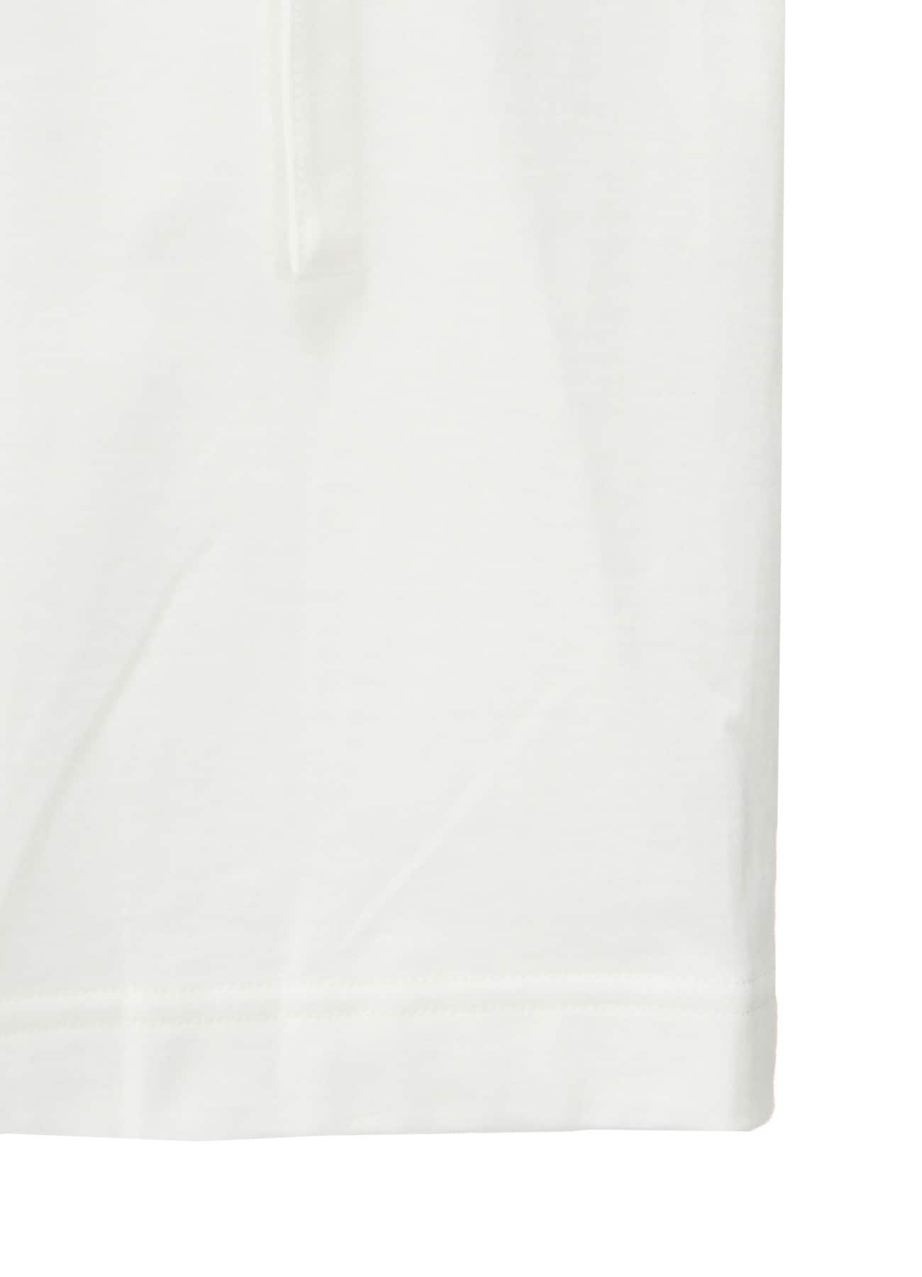 COTTON JERSEY FRONT SLIT COLLAR SHORT SLEEVED T