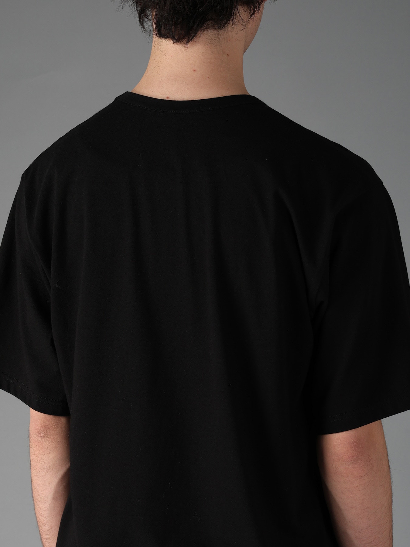 COTTON JERSEY FRONT SLIT COLLAR SHORT SLEEVED T