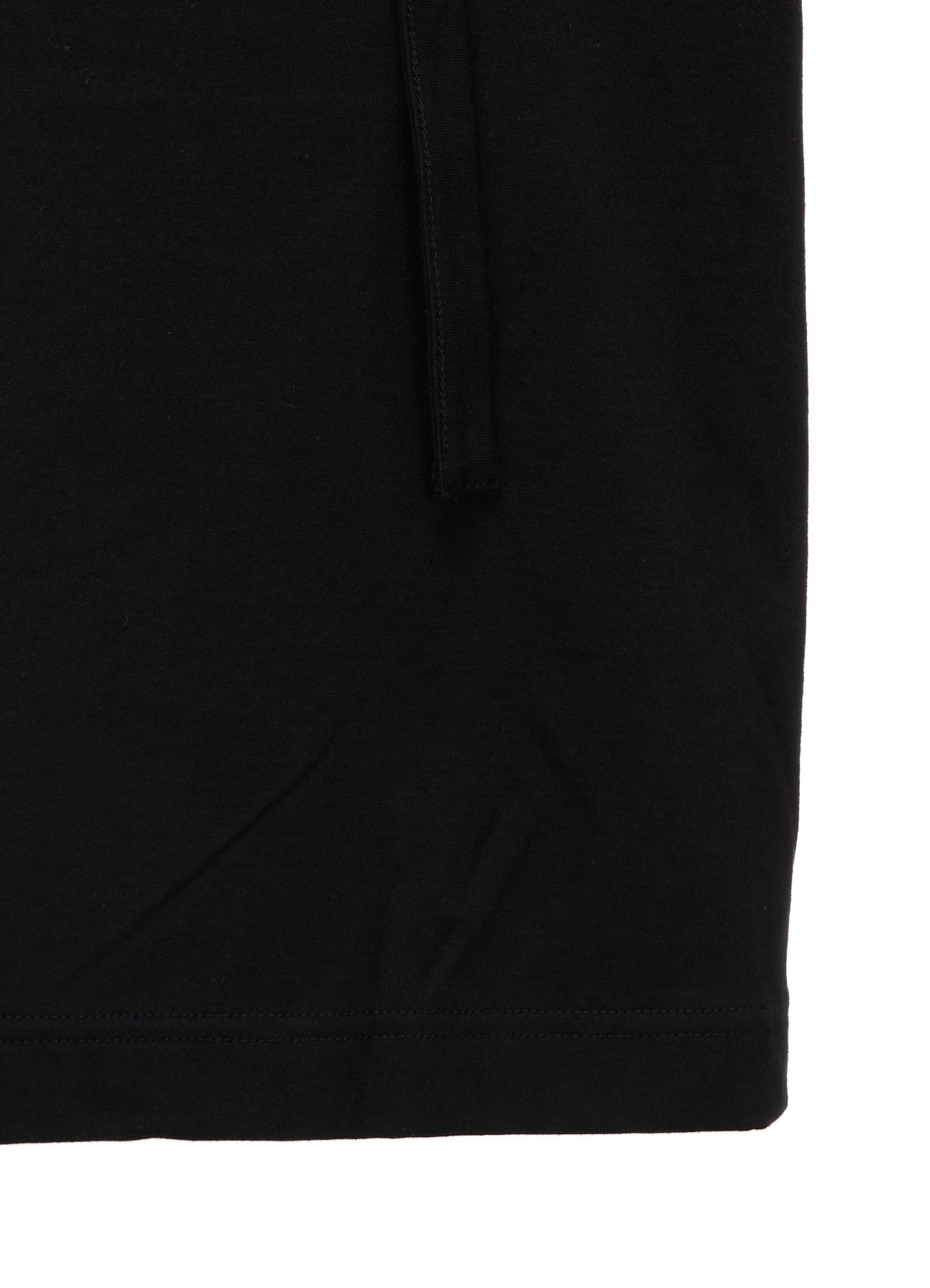 COTTON JERSEY FRONT SLIT COLLAR SHORT SLEEVED T