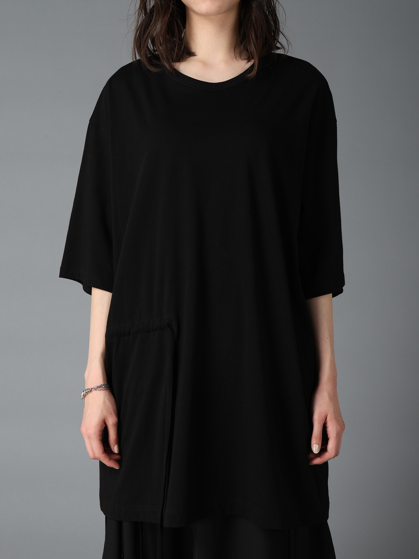 ULTIMA JERSEY SIDE GATHERED T
