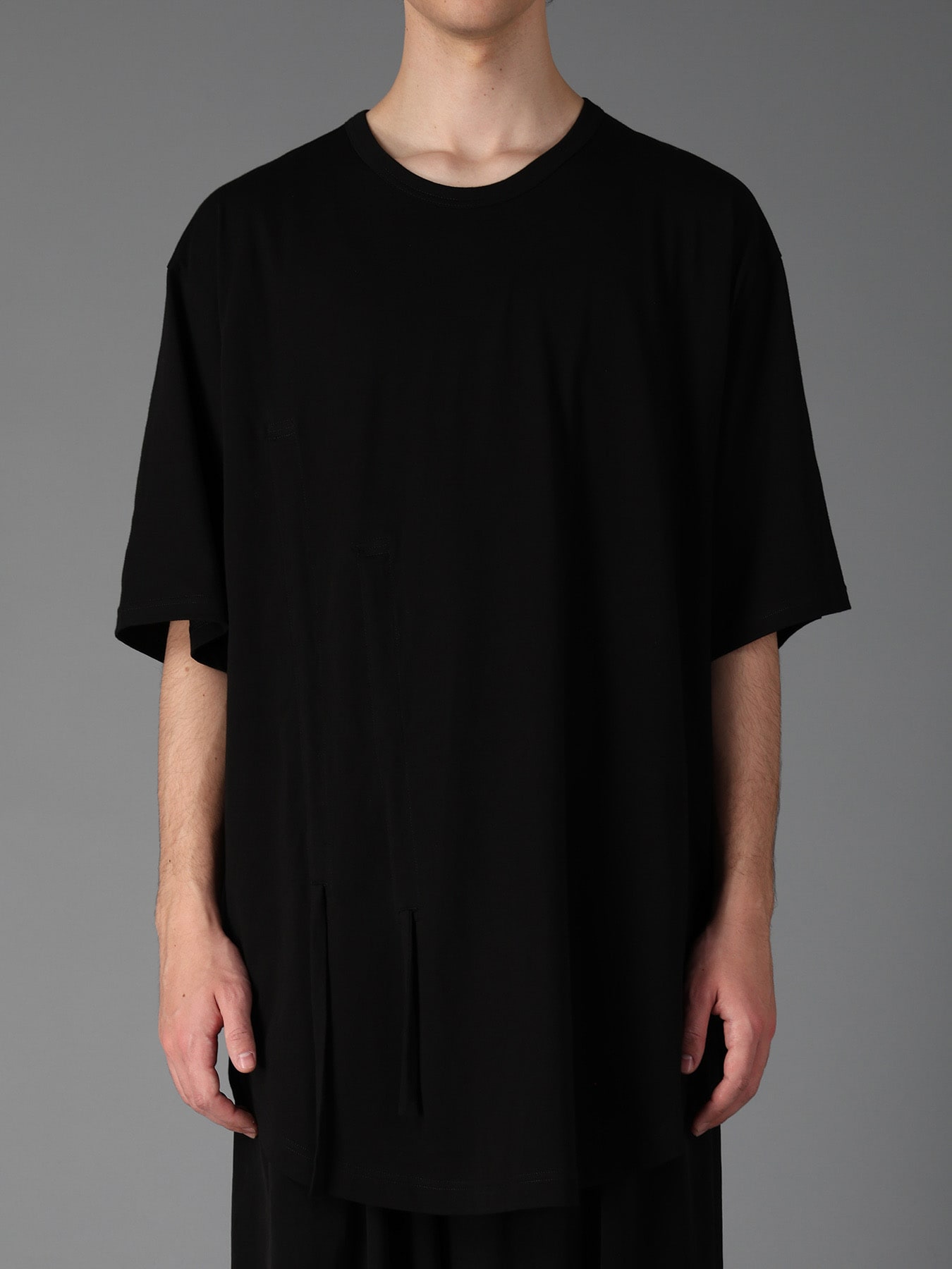 ULTIMA JERSEY SIDE GATHERED ROUND HEM T