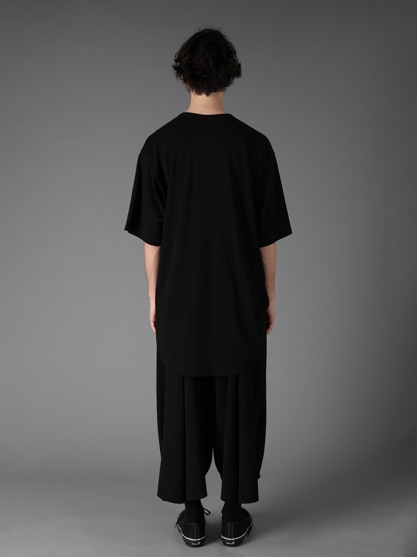 ULTIMA JERSEY SIDE GATHERED ROUND HEM T