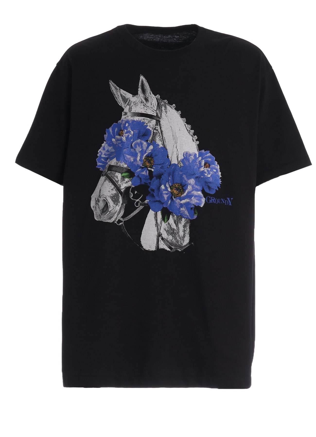 JERSEY HORSE AND BLUE PEONY T-SHIRT