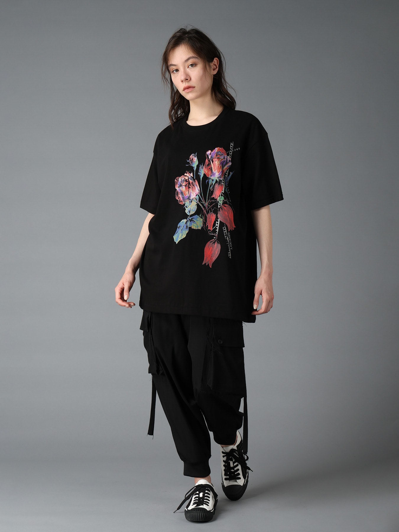 JERSEY ROSE AND TULIP T-SHIRT
