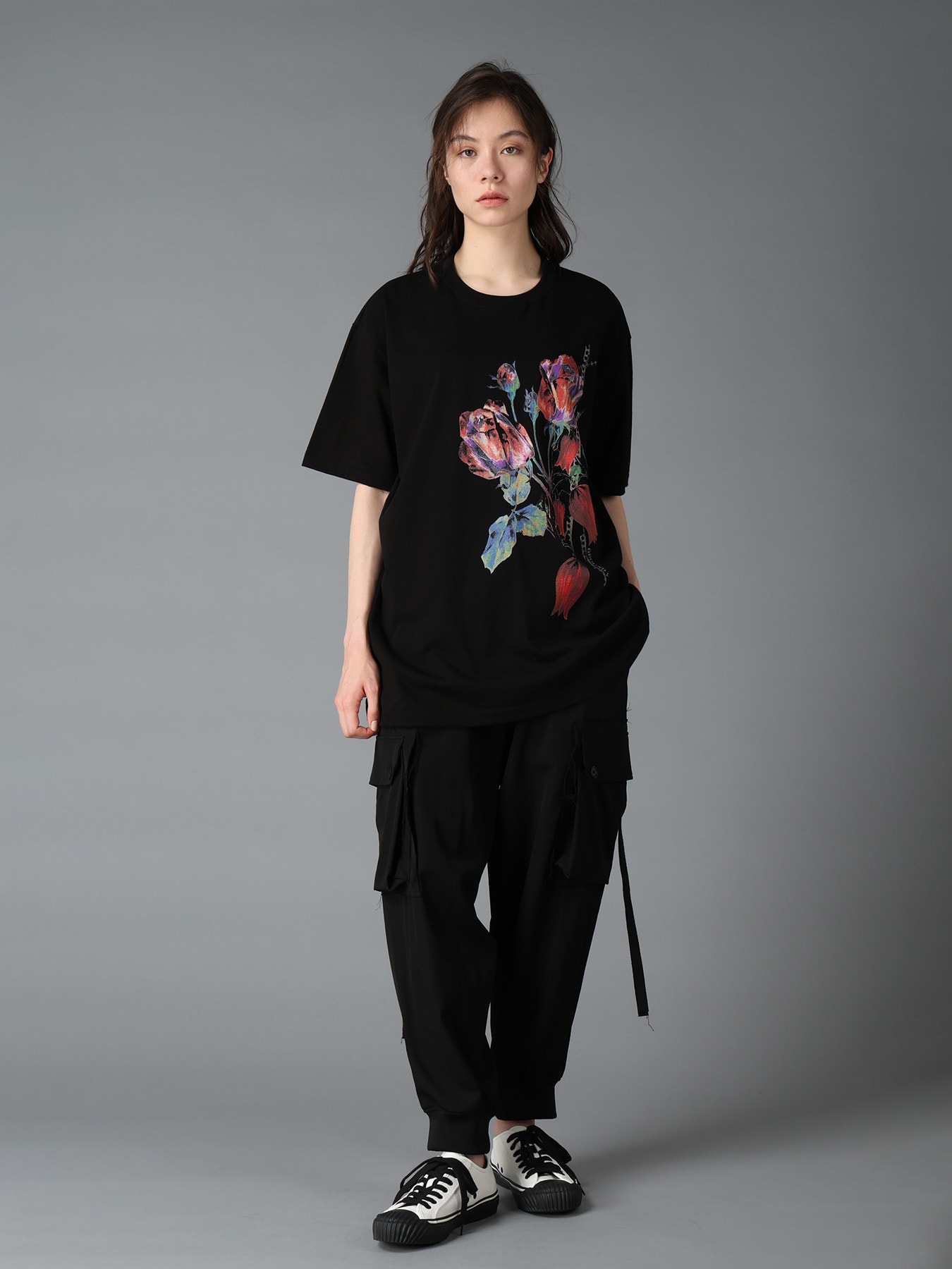 JERSEY ROSE AND TULIP T-SHIRT