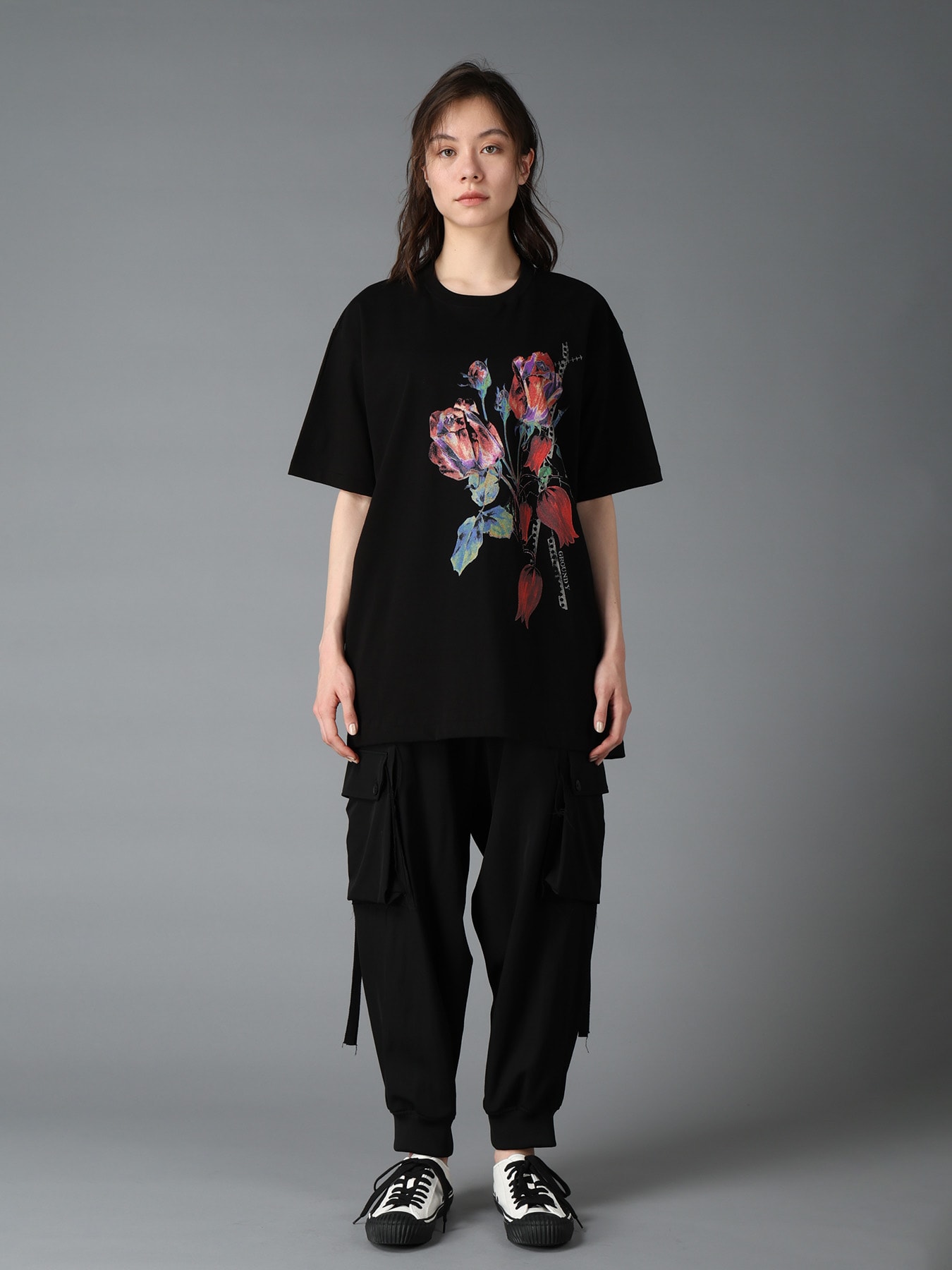 JERSEY ROSE AND TULIP T-SHIRT