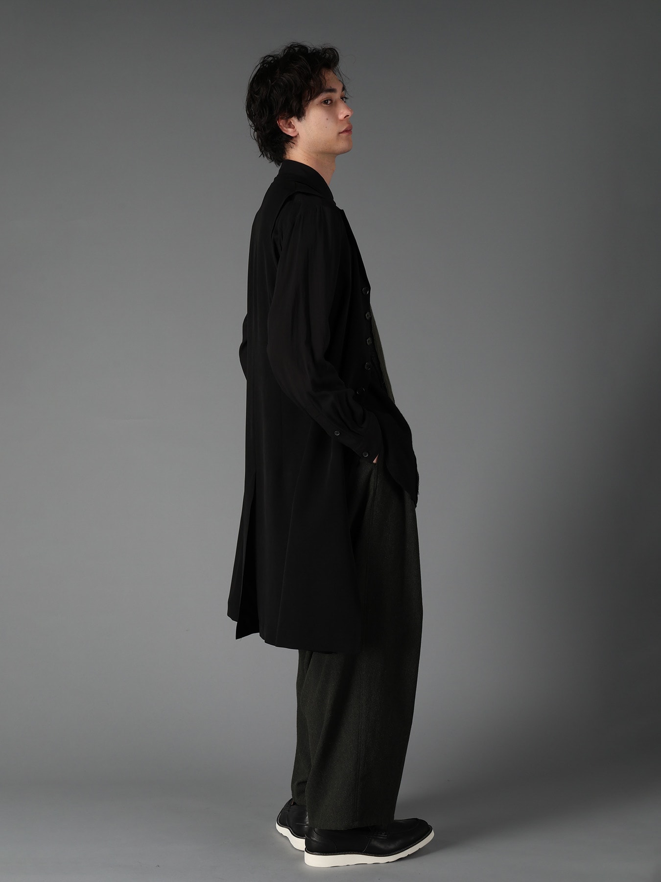CREPE de CHINE SINGLE LONG VEST