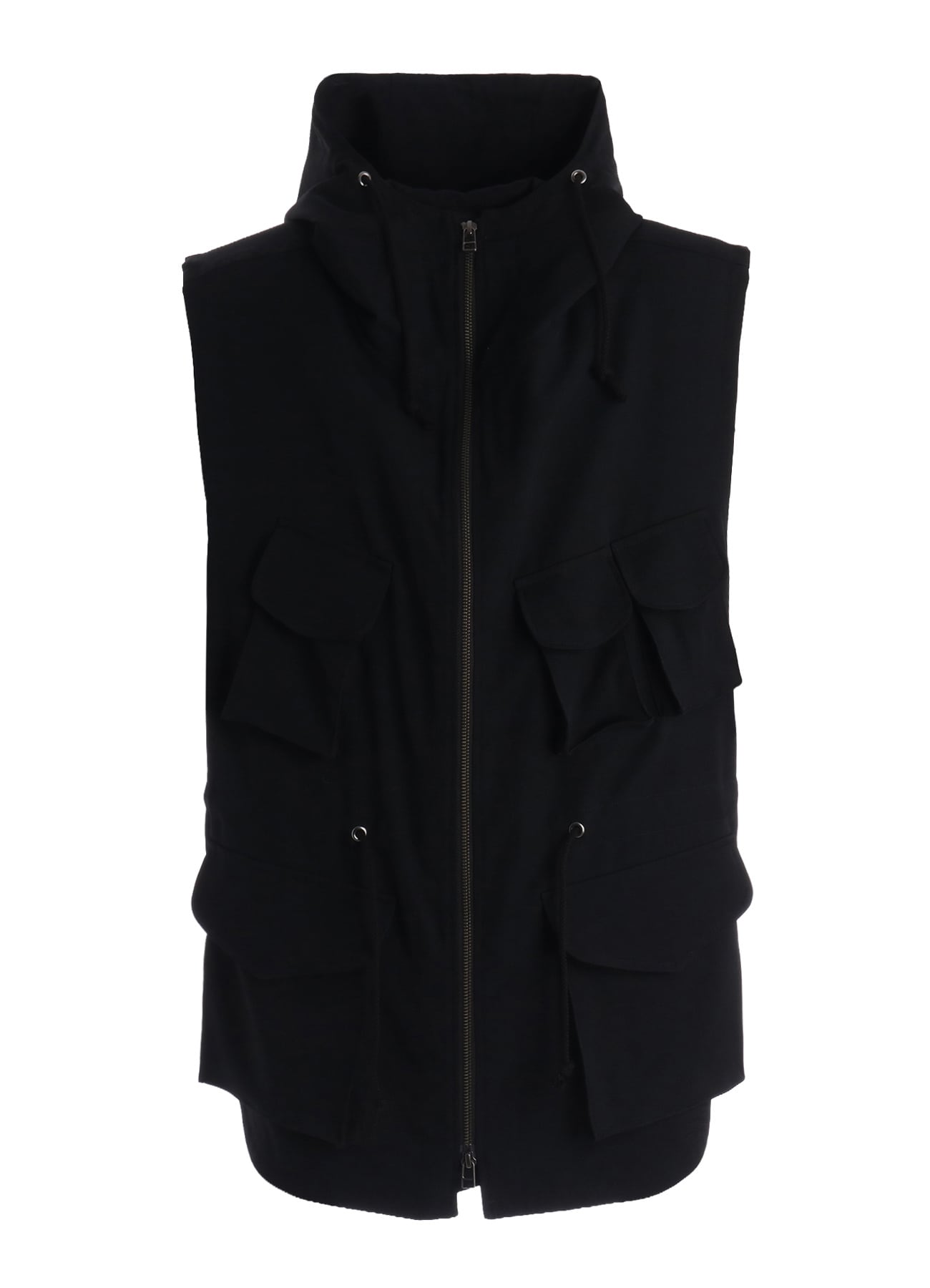 WOOL GABARDINE HOODED OUT POCKET JACKET