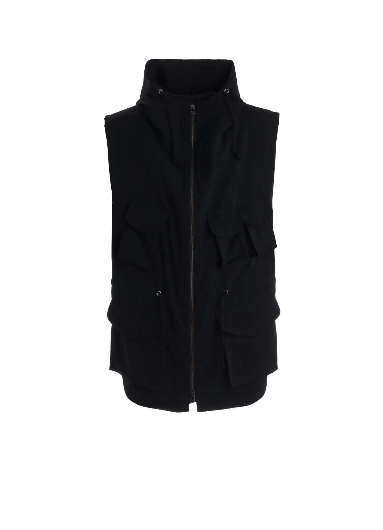 WOOL GABARDINE HOODED OUT POCKET JACKET