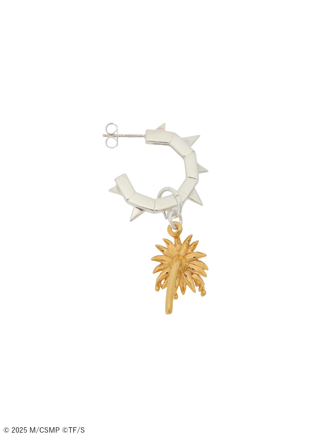 【Pre-Order】Ground Y×CHAINSAW MAN Collaborate Collection CHAINSAW BLADE AND FLOWER EARRING