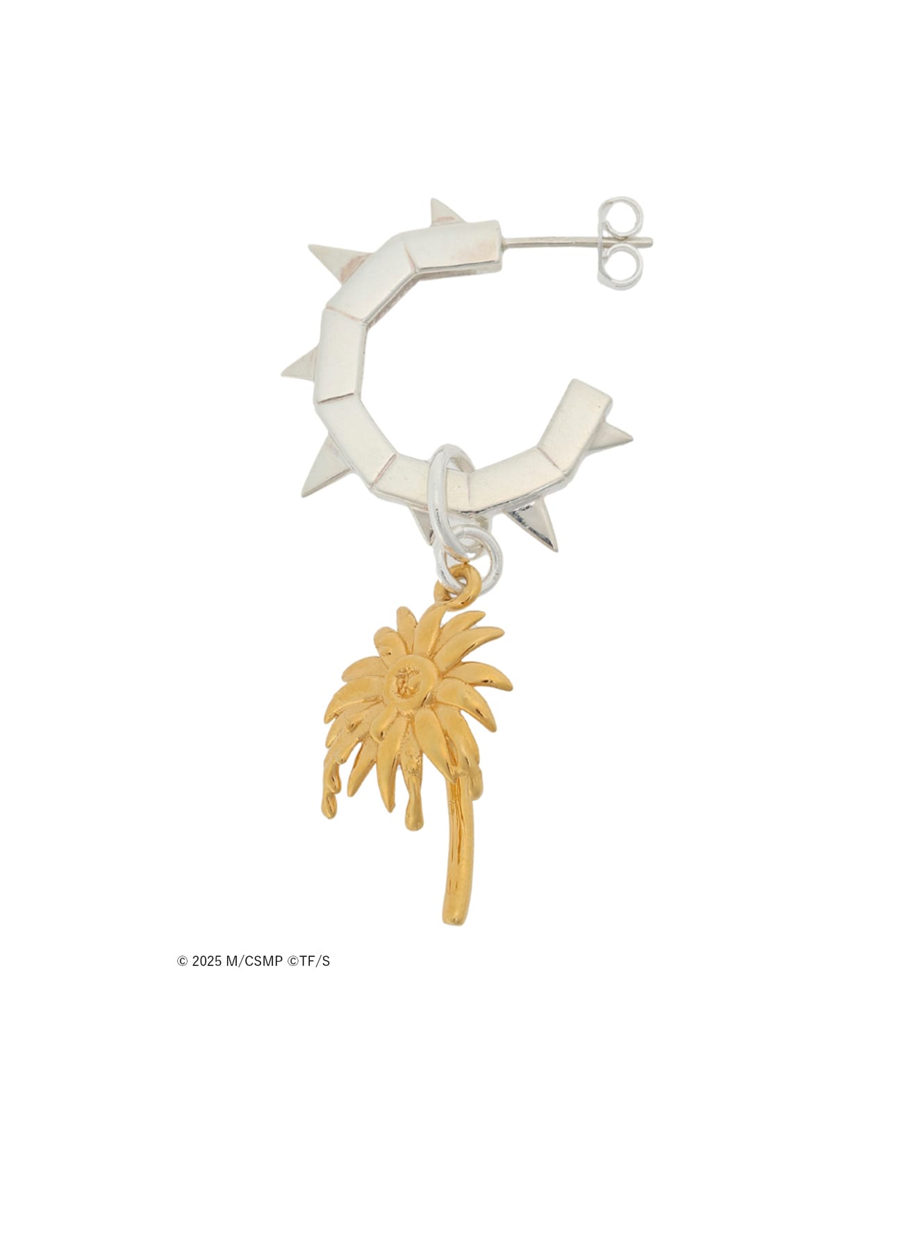 【Pre-Order】Ground Y×CHAINSAW MAN Collaborate Collection CHAINSAW BLADE AND FLOWER EARRING