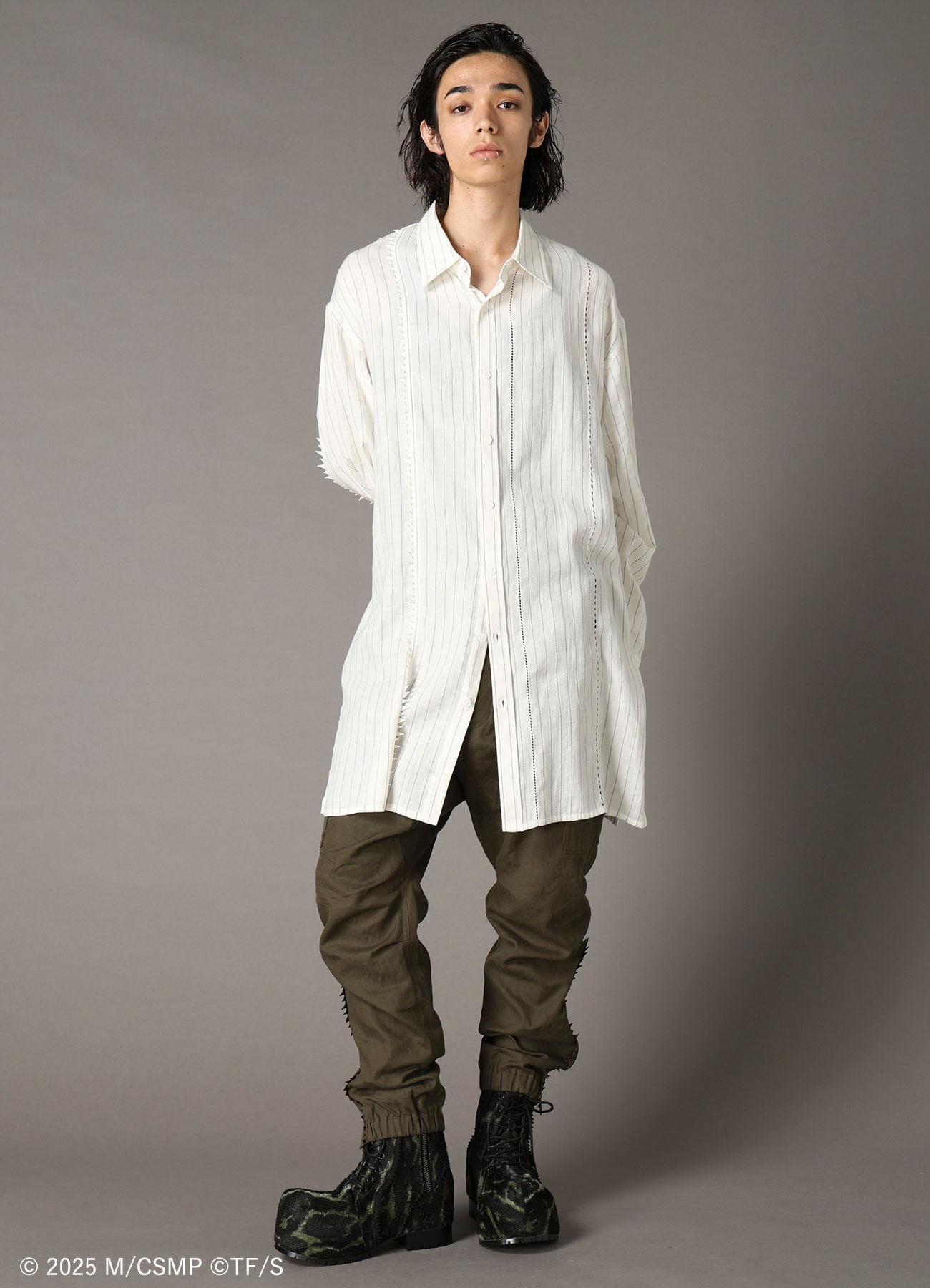 【Pre-Order】Ground Y×CHAINSAW MAN Collaborate Collection CHAINSAW STRIPE SHIRT