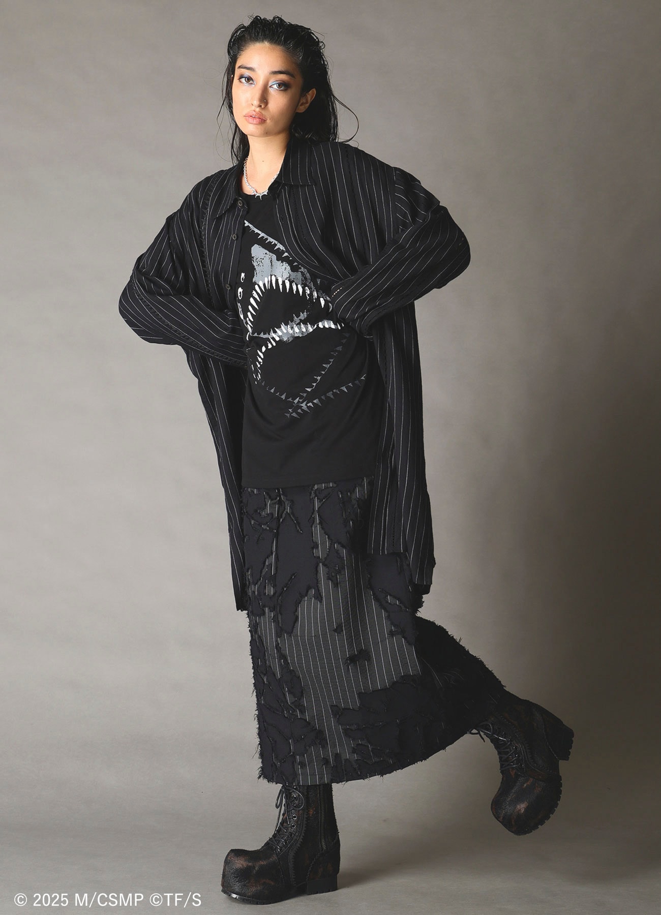 【Pre-Order】Ground Y×CHAINSAW MAN Collaborate Collection CHAINSAW STRIPE SHIRT