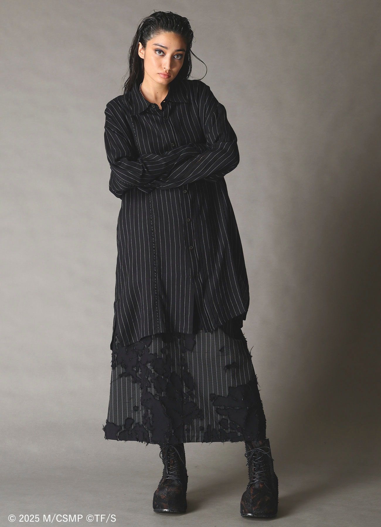【Pre-Order】Ground Y×CHAINSAW MAN Collaborate Collection CHAINSAW STRIPE SHIRT