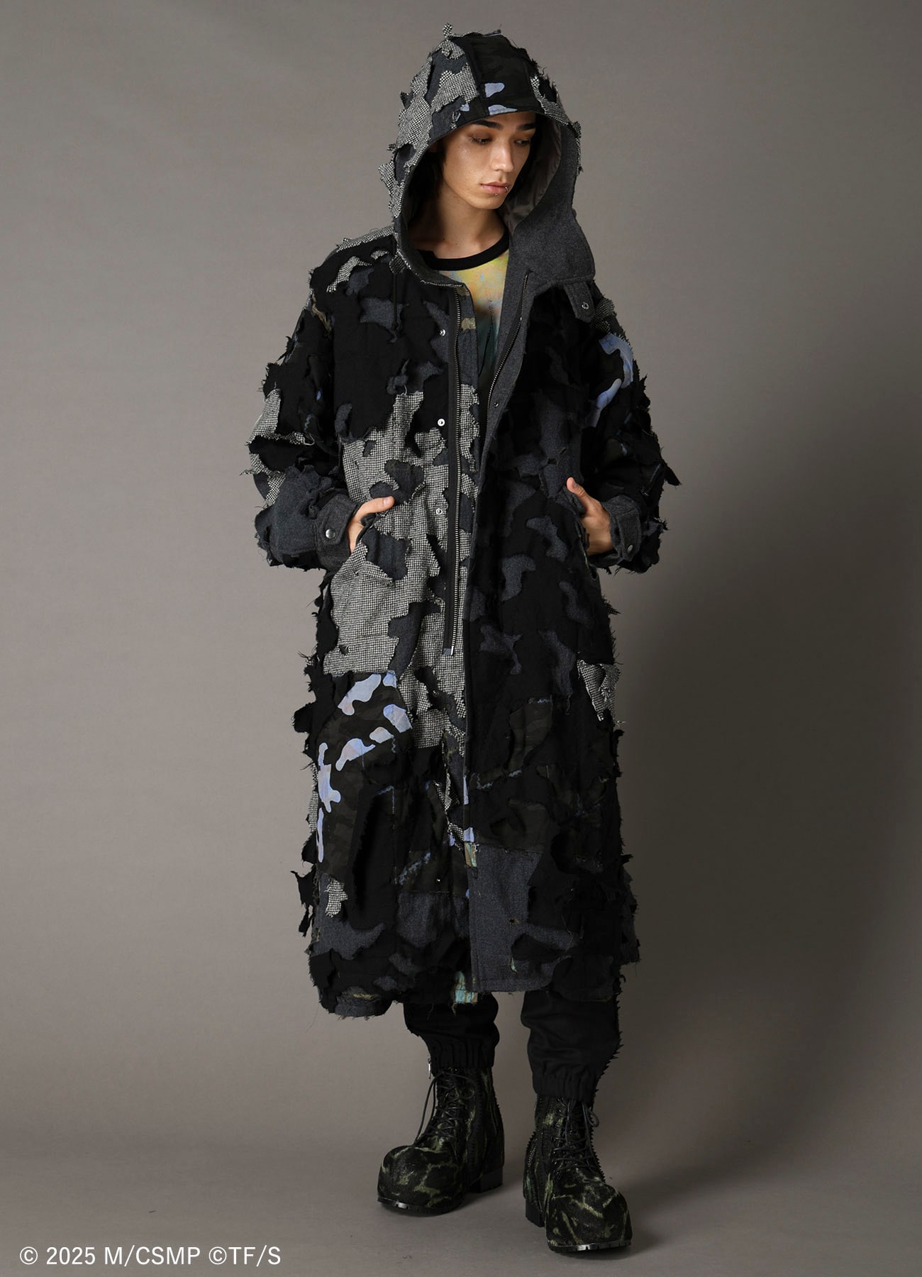 【Pre-Order】Ground Y×CHAINSAW MAN Collaborate Collection EXPLOSION CAMOUFLAGE FOODET COAT