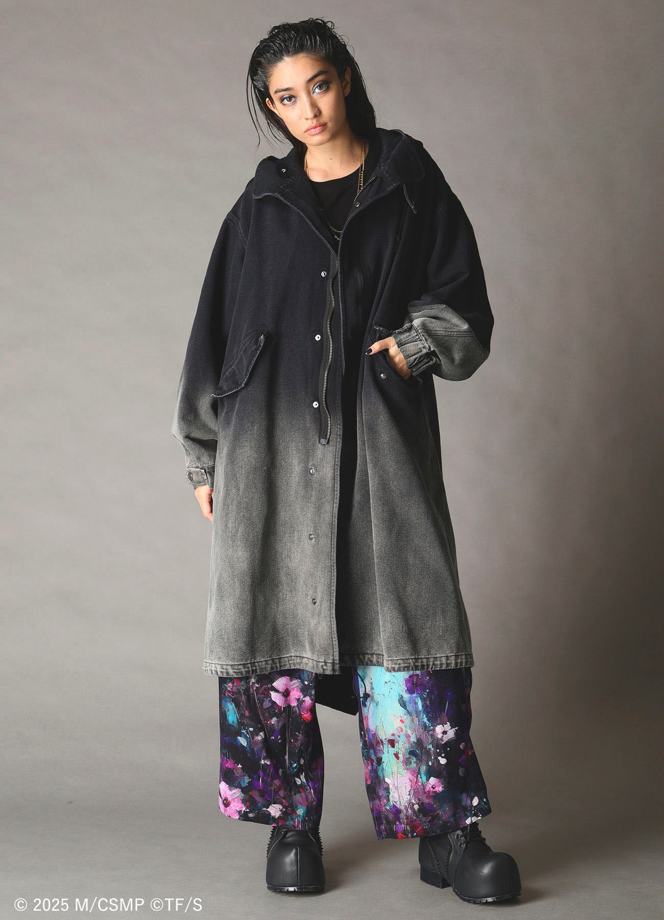 【Pre-Order】Ground Y×CHAINSAW MAN Collaborate Collection BLEACH WASH CHAINSAW COAT