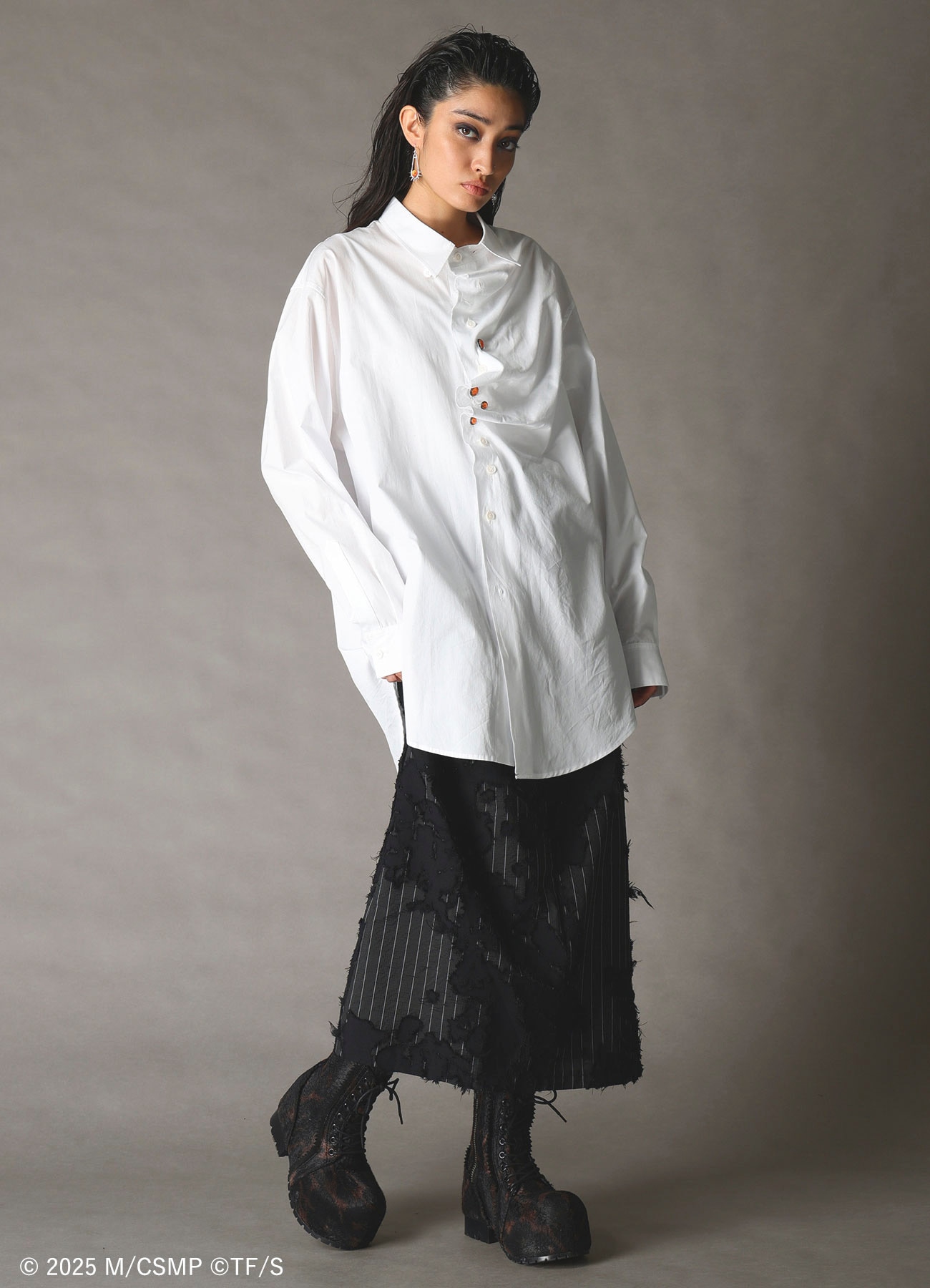 【Pre-Order】Ground Y×CHAINSAW MAN Collaborate Collection CHAINSAW HAIR CALF PLATFORM SHOES