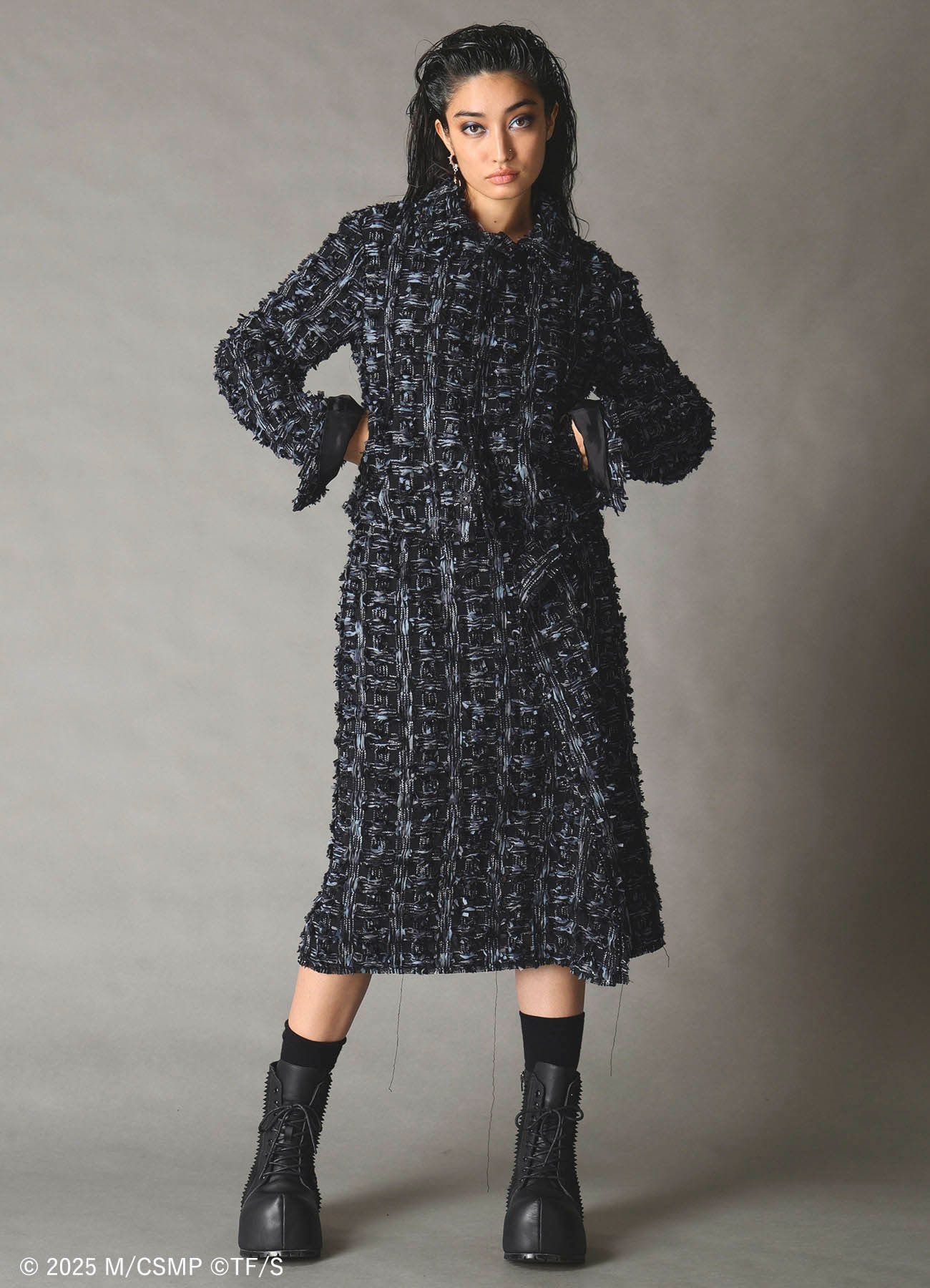 【Pre-Order】Ground Y×CHAINSAW MAN Collaborate Collection EXPLOSION TWEED SHORT JACKET