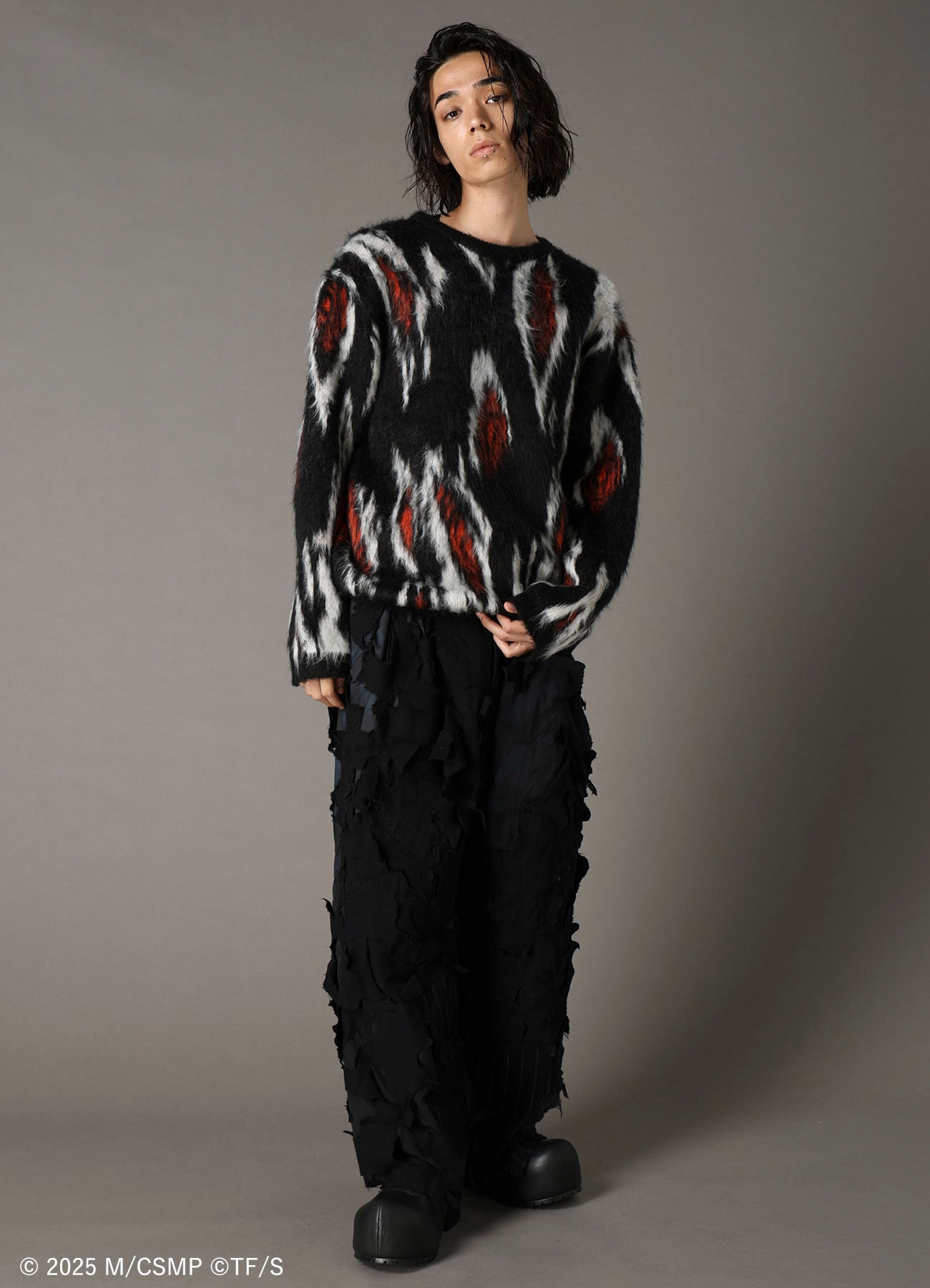 【Pre-Order】Ground Y×CHAINSAW MAN Collaborate Collection FOX DEVIL EYES KNIT