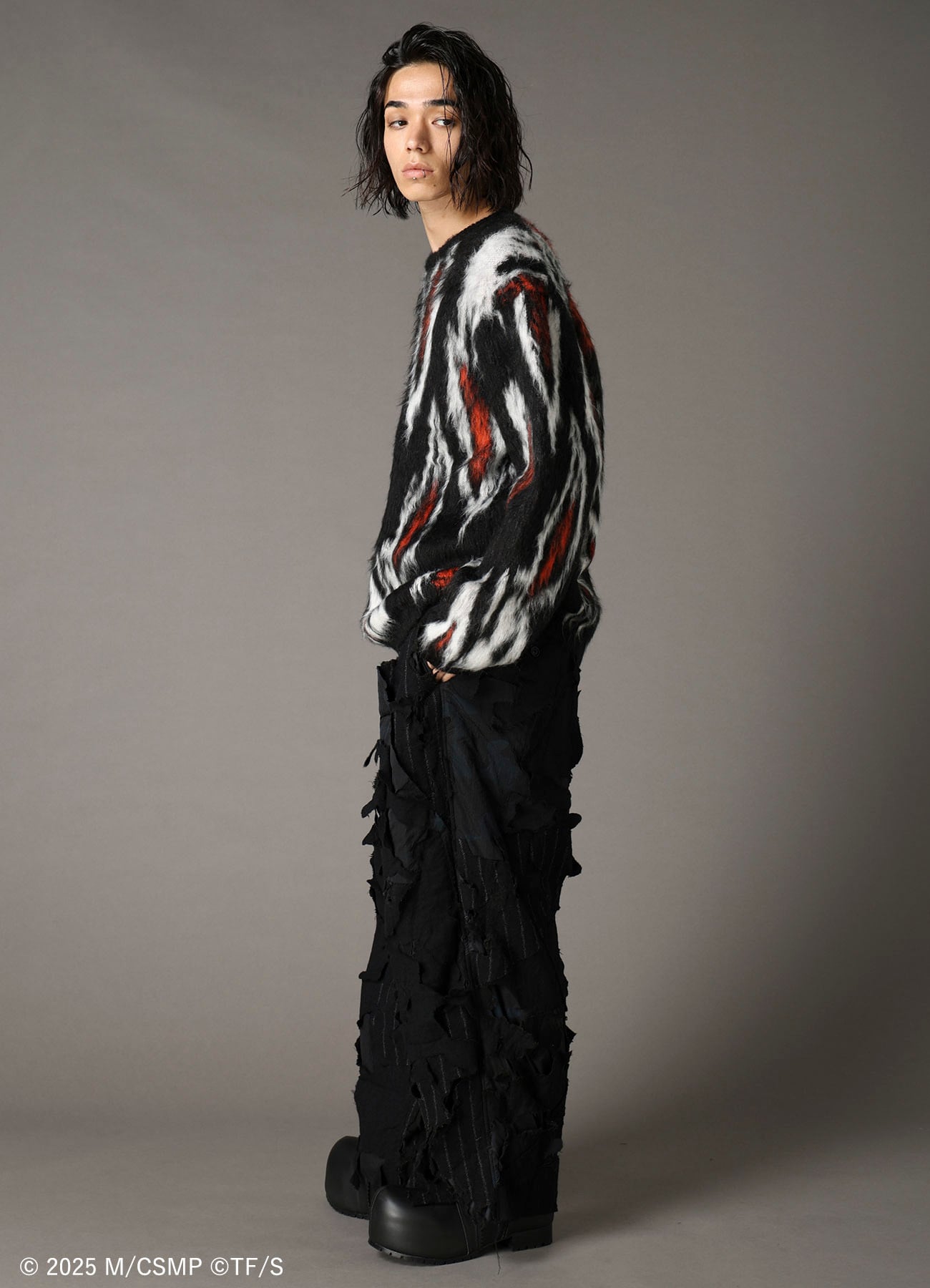 【Pre-Order】Ground Y×CHAINSAW MAN Collaborate Collection FOX DEVIL EYES KNIT