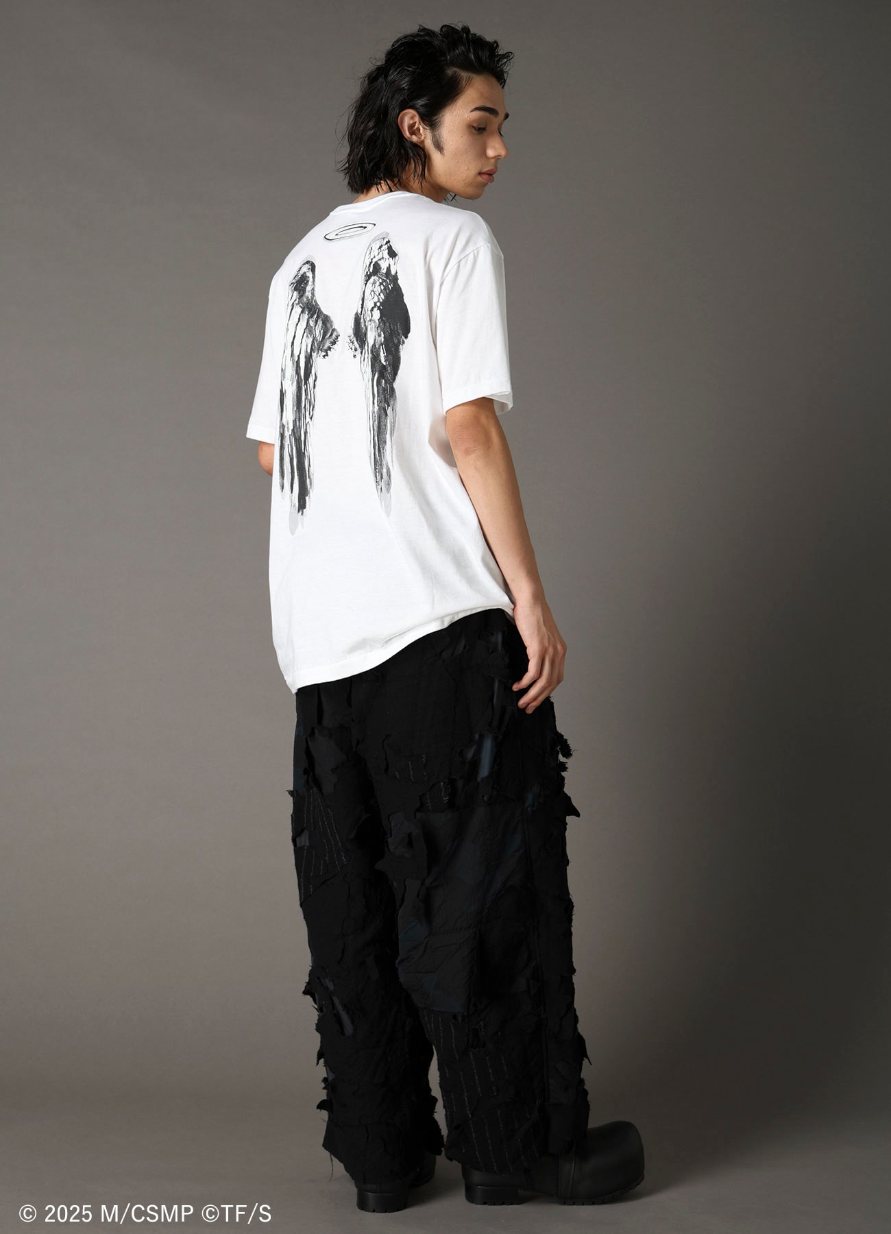 【Pre-Order】Ground Y×CHAINSAW MAN Collaborate Collection EXPLOSION CAMOUFLAGE WIDE PANTS