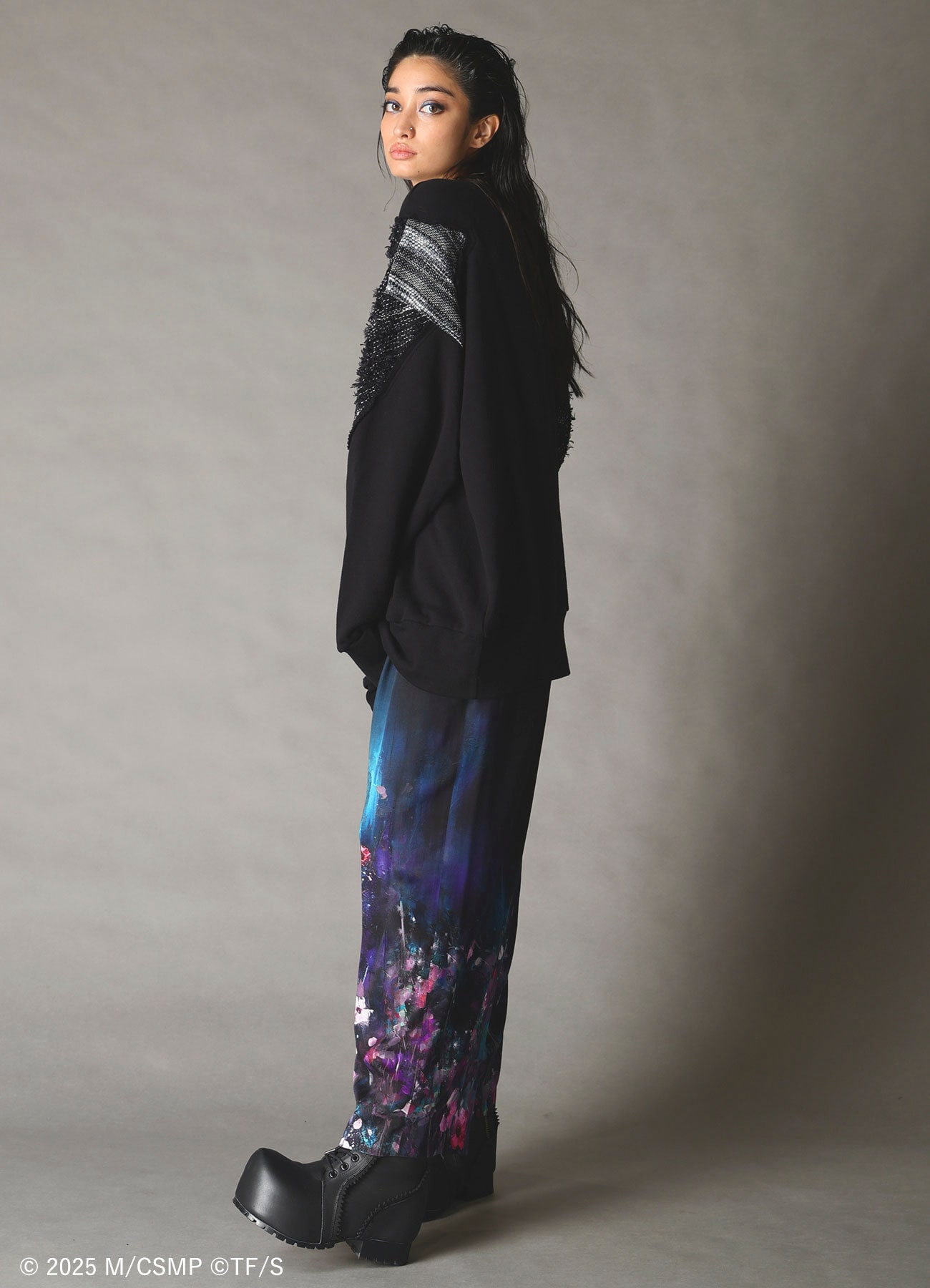 【Pre-Order】Ground Y×CHAINSAW MAN Collaborate Collection FLOWER AND BOMB GRAPHIC PANTS