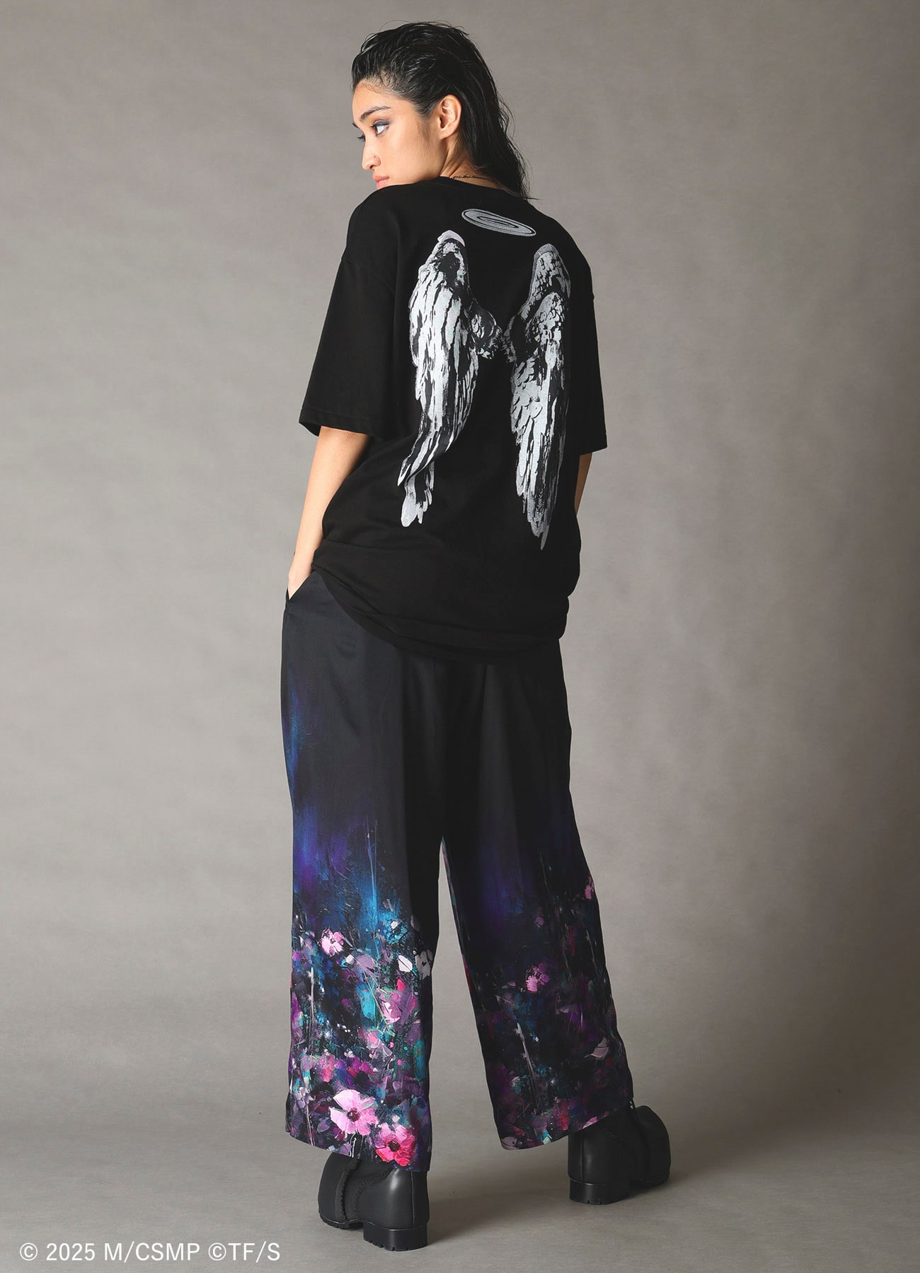 【Pre-Order】Ground Y×CHAINSAW MAN Collaborate Collection FLOWER AND BOMB GRAPHIC PANTS