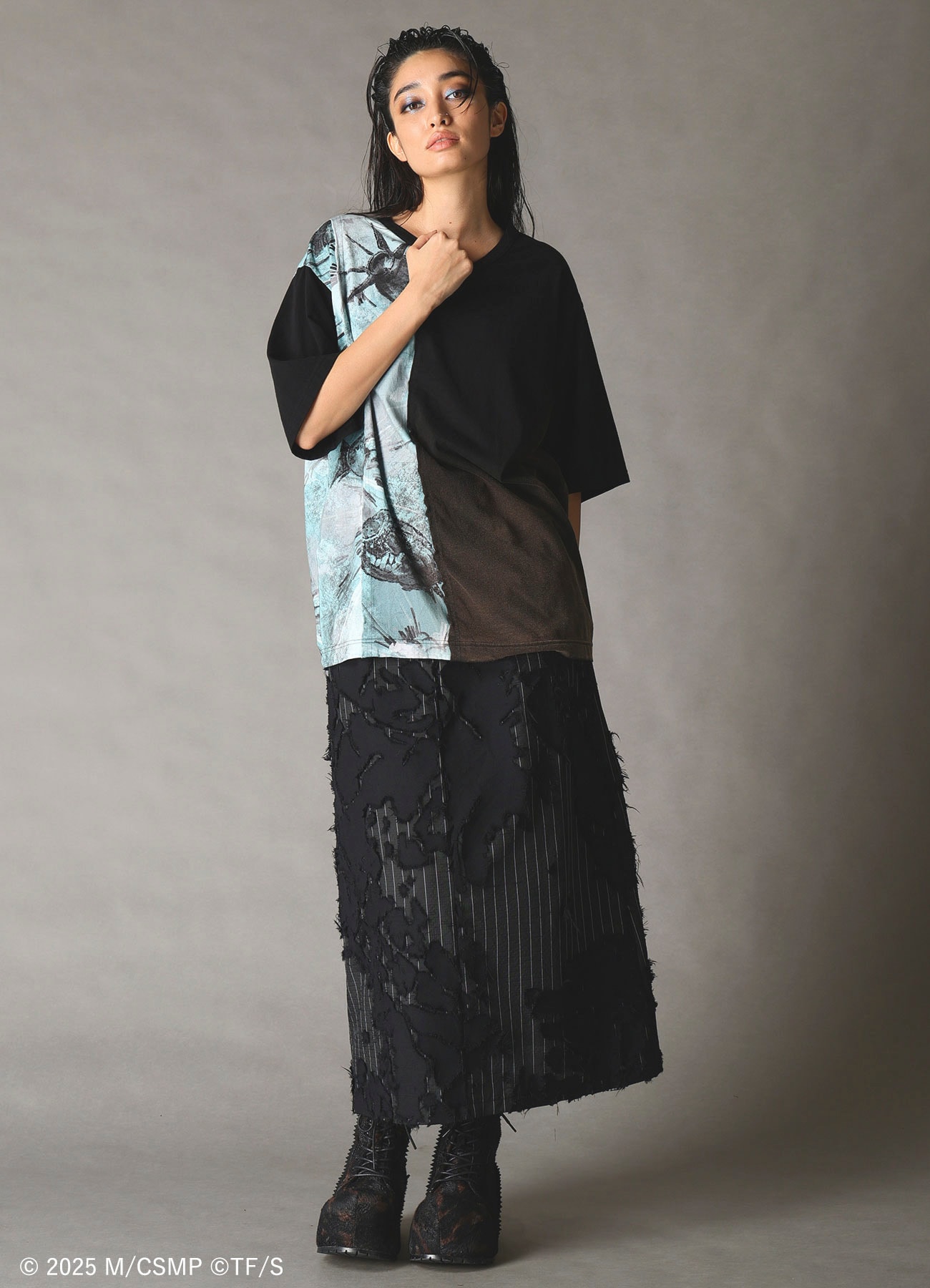 【Pre-Order】Ground Y×CHAINSAW MAN Collaborate Collection CHAINSAW OPAL FINISHING SKIRT
