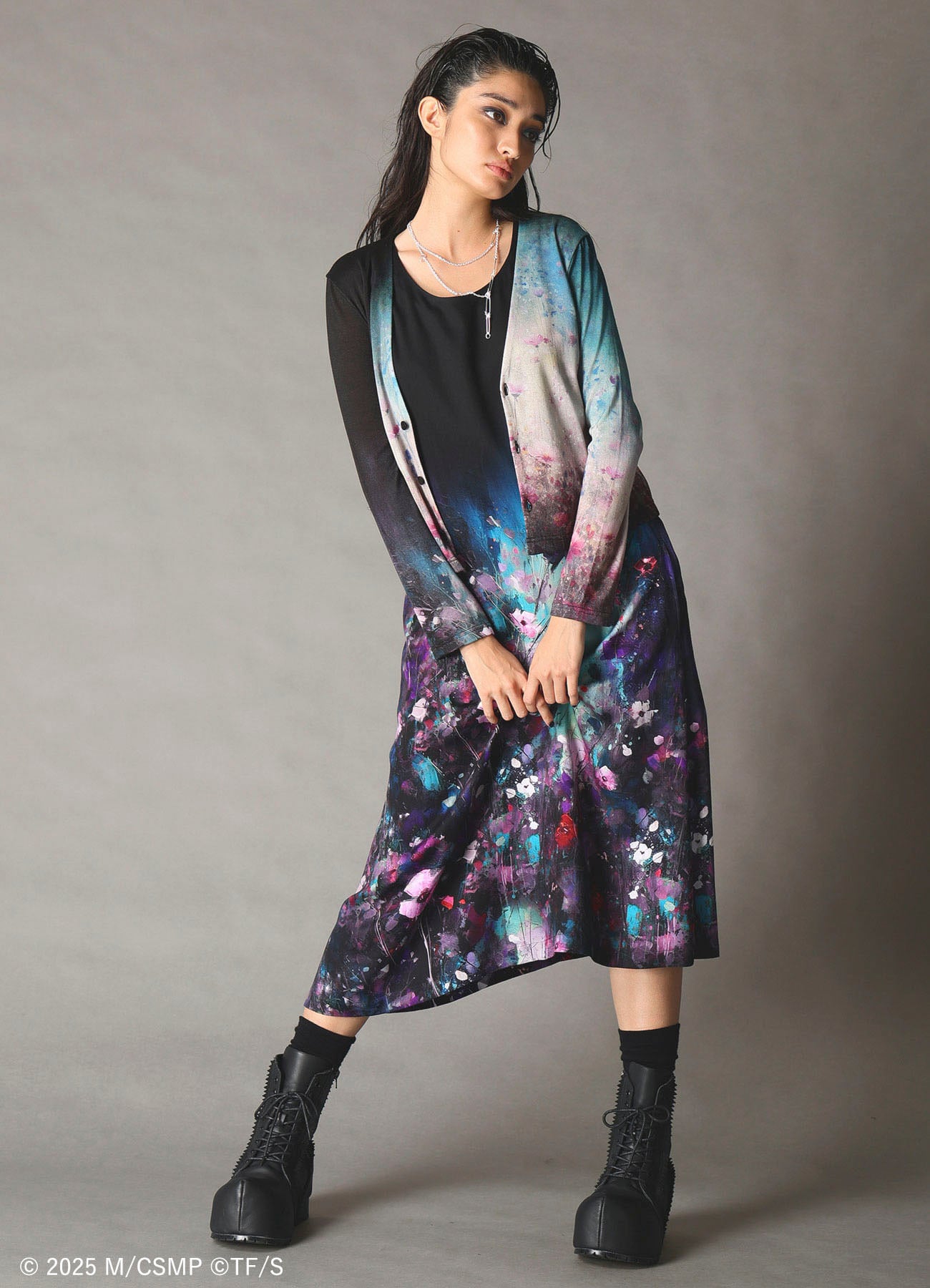 【Pre-Order】Ground Y×CHAINSAW MAN Collaborate Collection FLOWER  GRAPHIC CARDIGAN
