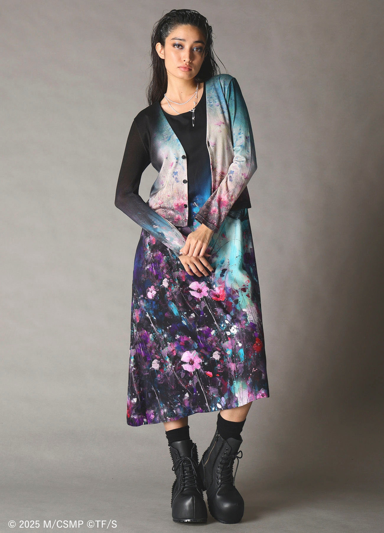 【Pre-Order】Ground Y×CHAINSAW MAN Collaborate Collection FLOWER  GRAPHIC CARDIGAN