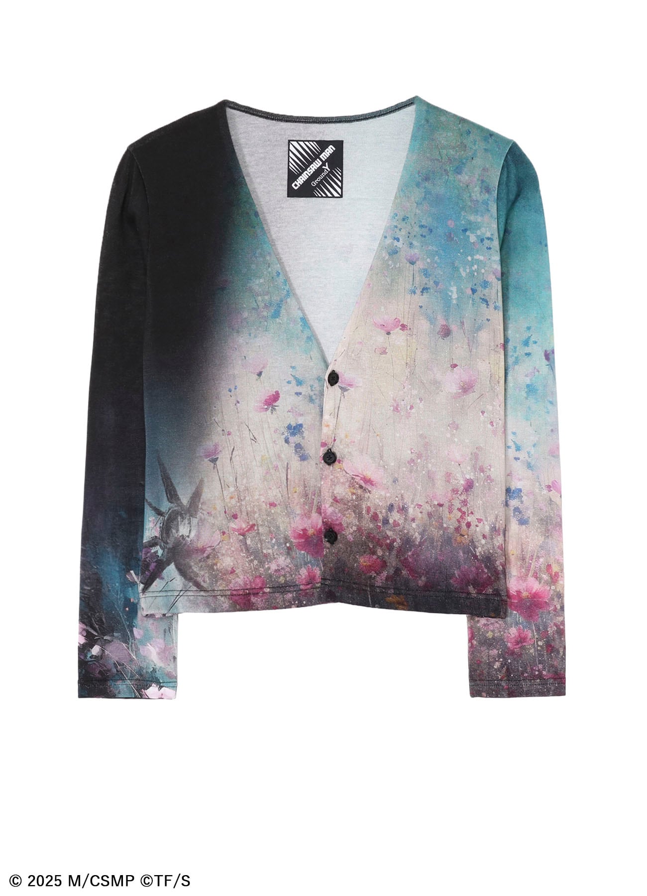 【Pre-Order】Ground Y×CHAINSAW MAN Collaborate Collection FLOWER  GRAPHIC CARDIGAN