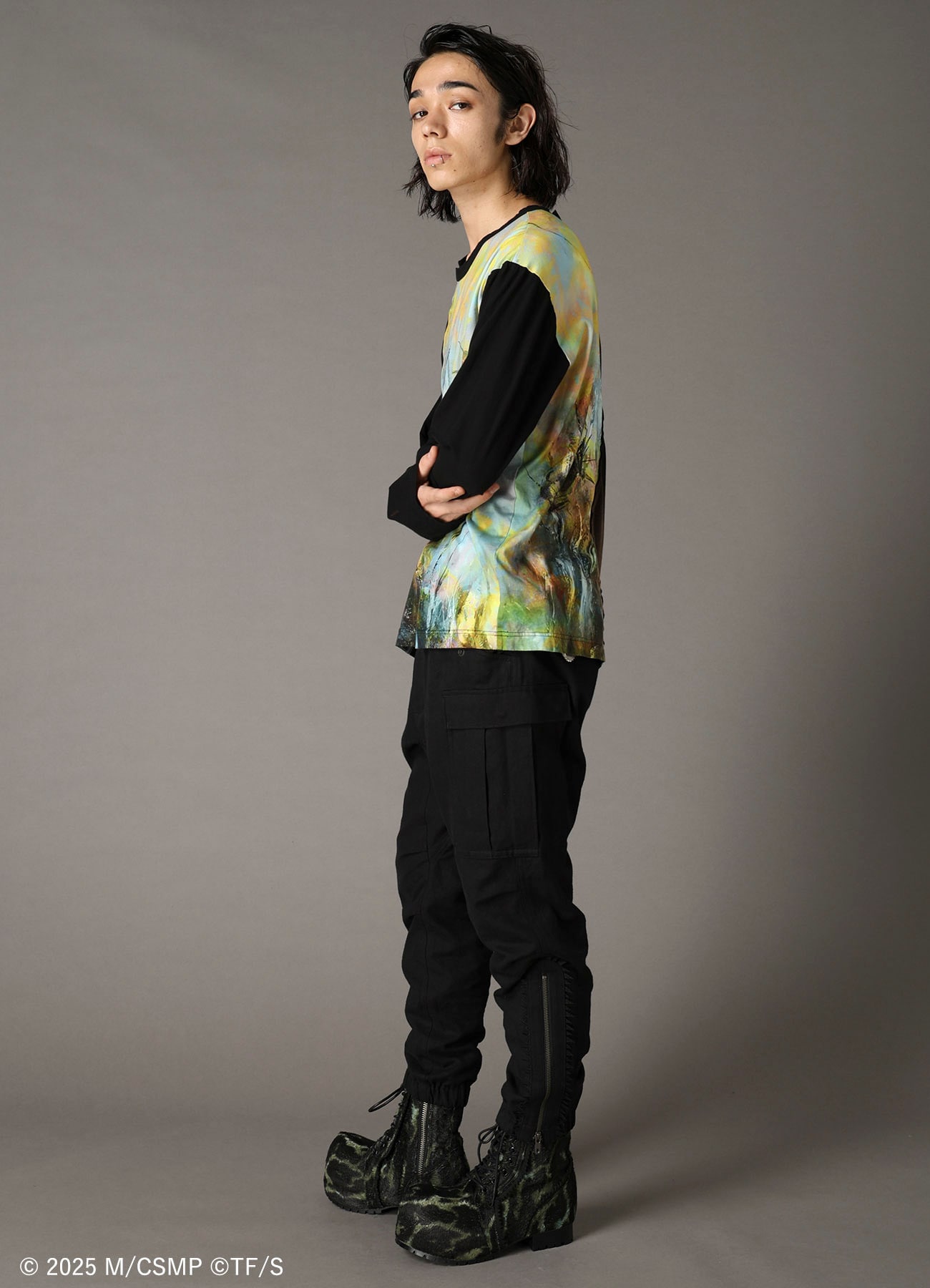 【Pre-Order】Ground Y×CHAINSAW MAN Collaborate Collection FLOWER AND BOMB SWITCHING T-SHIRT