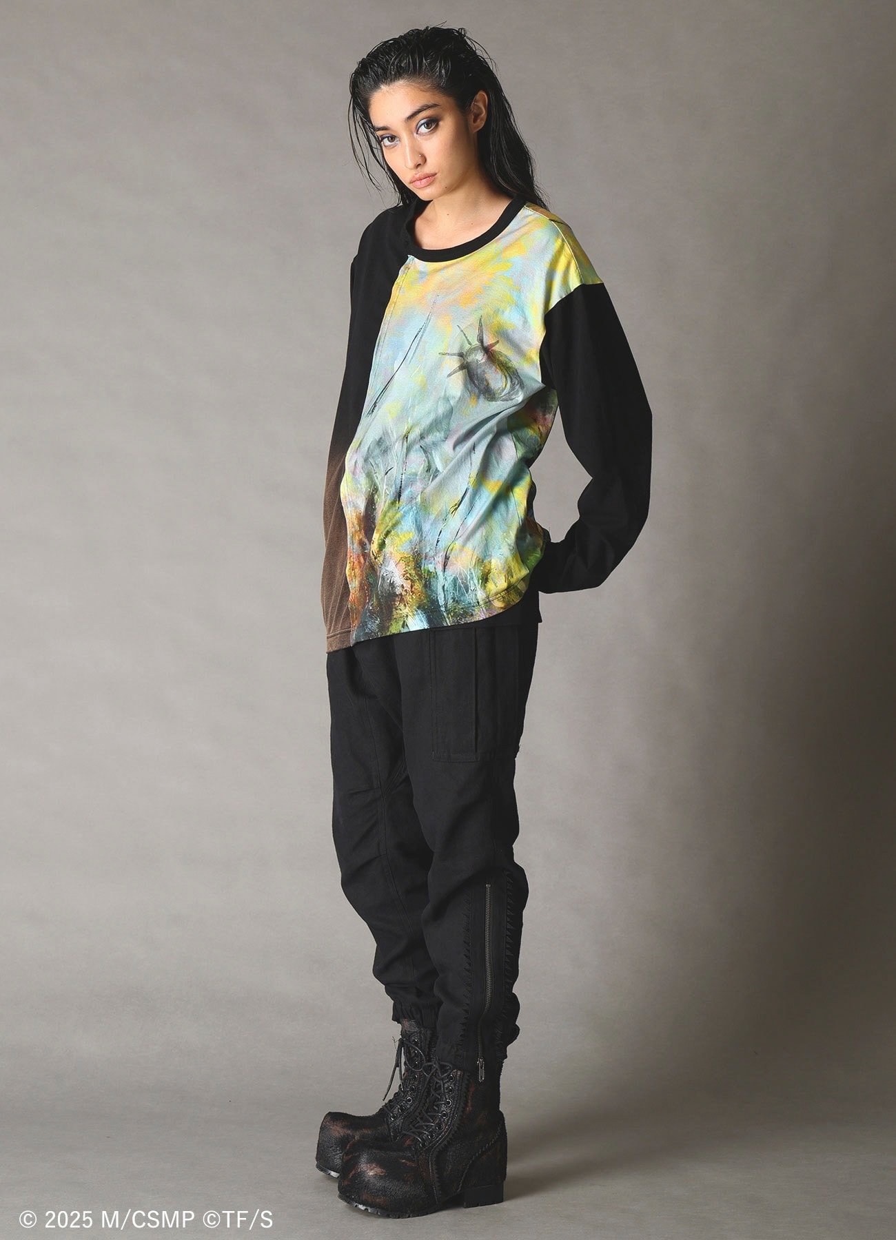 【Pre-Order】Ground Y×CHAINSAW MAN Collaborate Collection FLOWER AND BOMB SWITCHING T-SHIRT