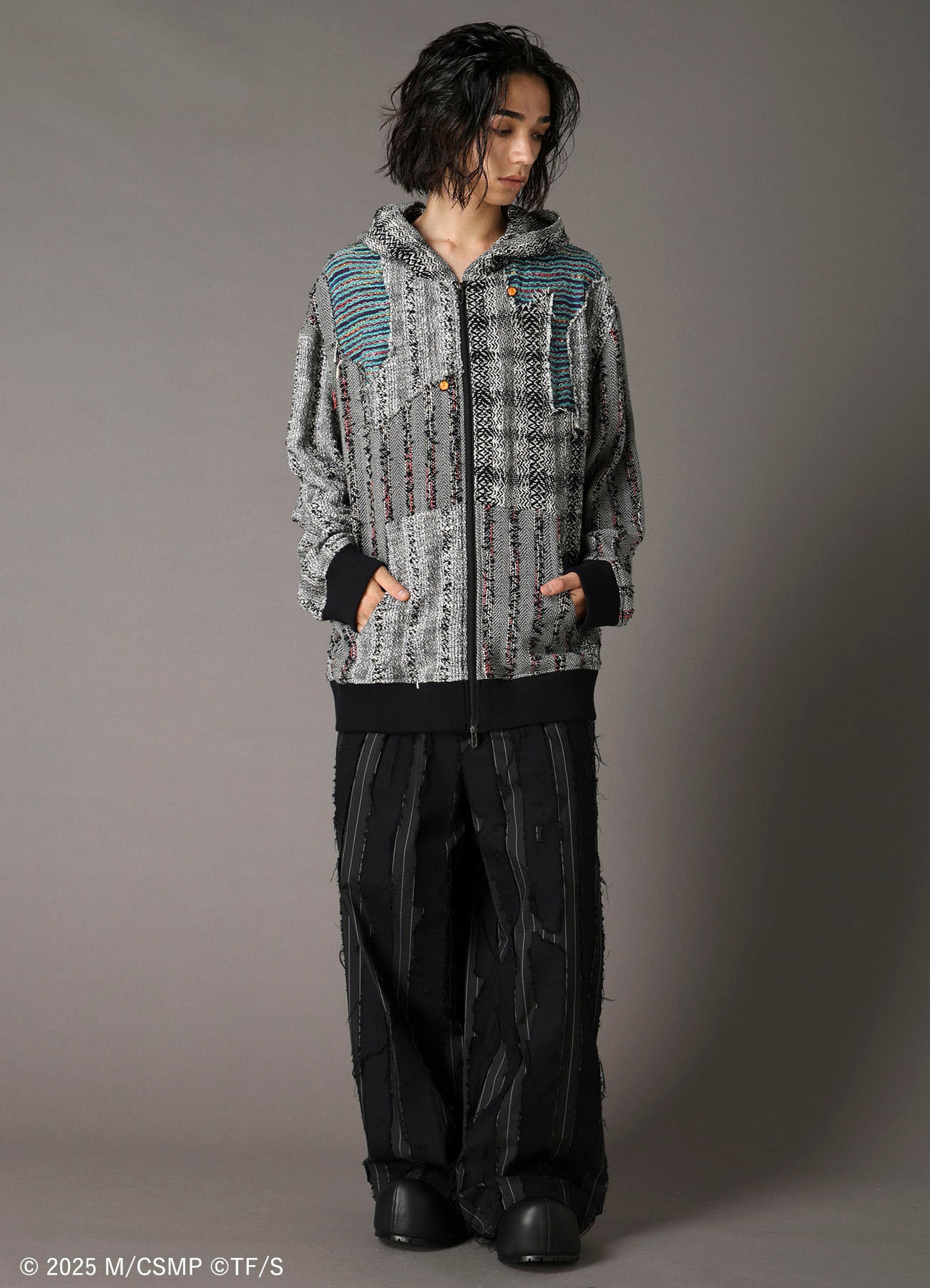 【Pre-Order】Ground Y×CHAINSAW MAN Collaborate Collection CHAINSAW TWEED HOODIE