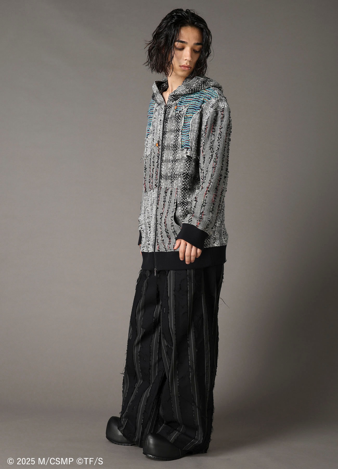 【Pre-Order】Ground Y×CHAINSAW MAN Collaborate Collection CHAINSAW TWEED HOODIE