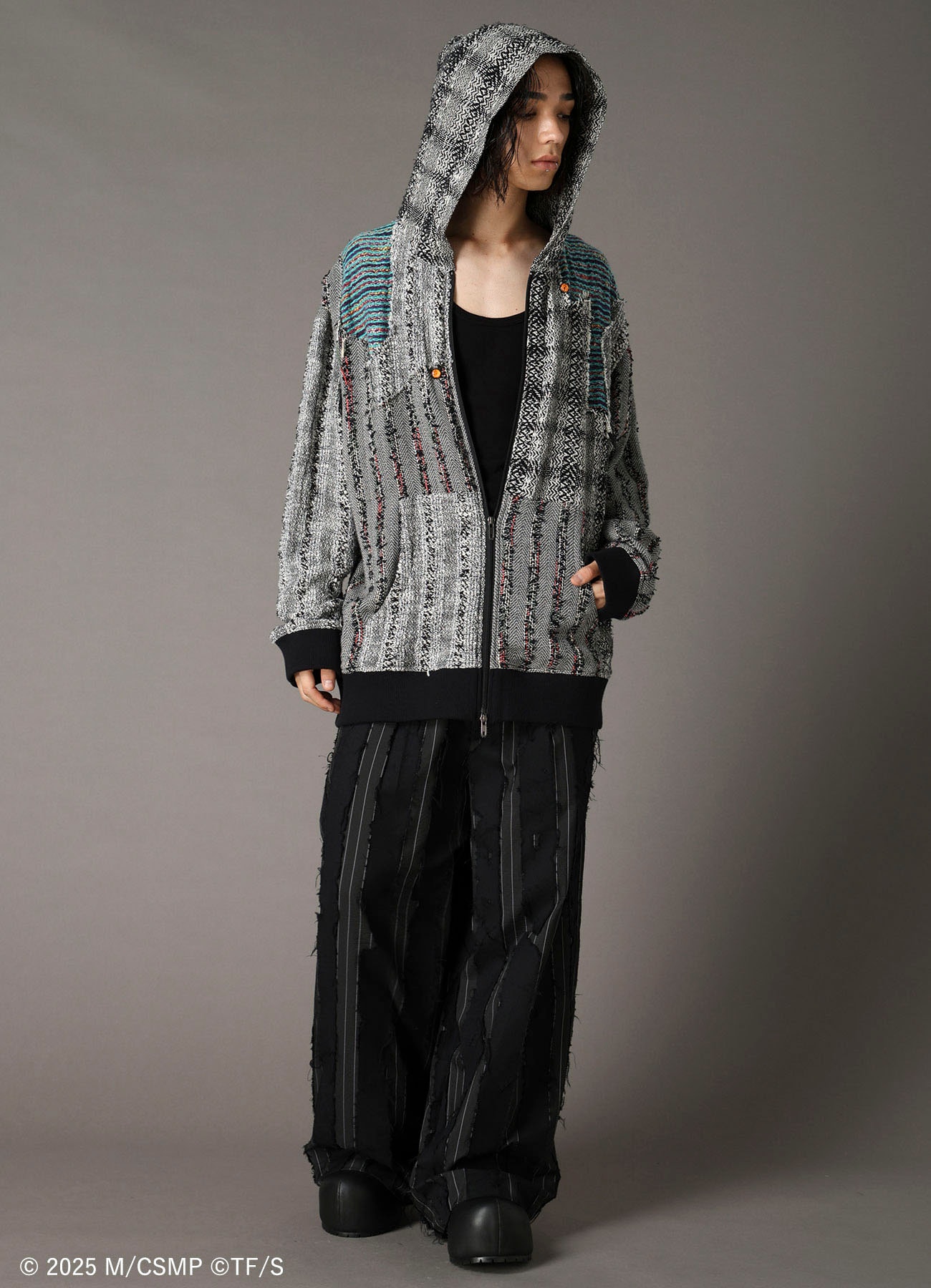 【Pre-Order】Ground Y×CHAINSAW MAN Collaborate Collection CHAINSAW TWEED HOODIE