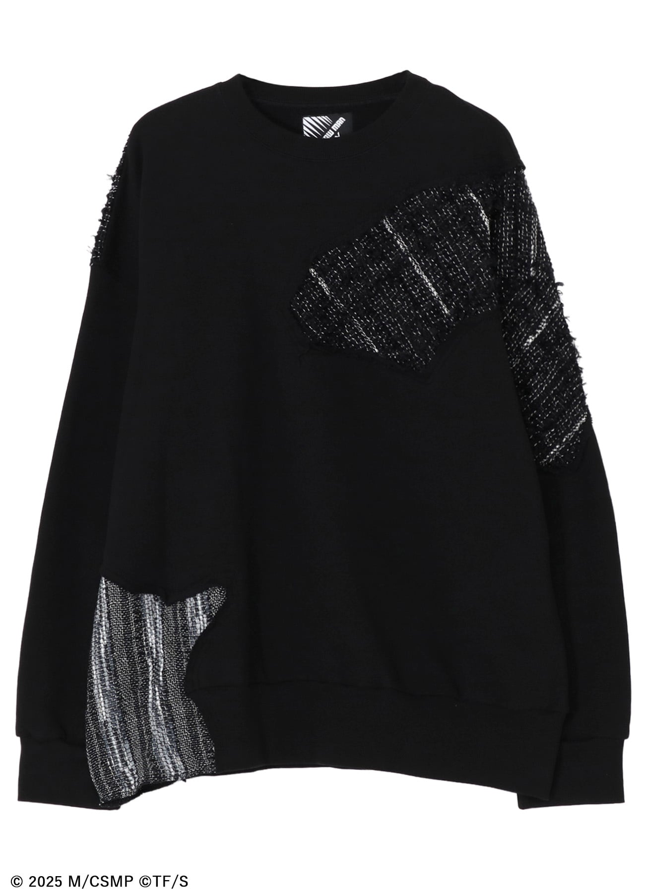 【Pre-Order】Ground Y×CHAINSAW MAN Collaborate Collection CHAINSAW TWEED ROUND NECK SWEATSHIRT