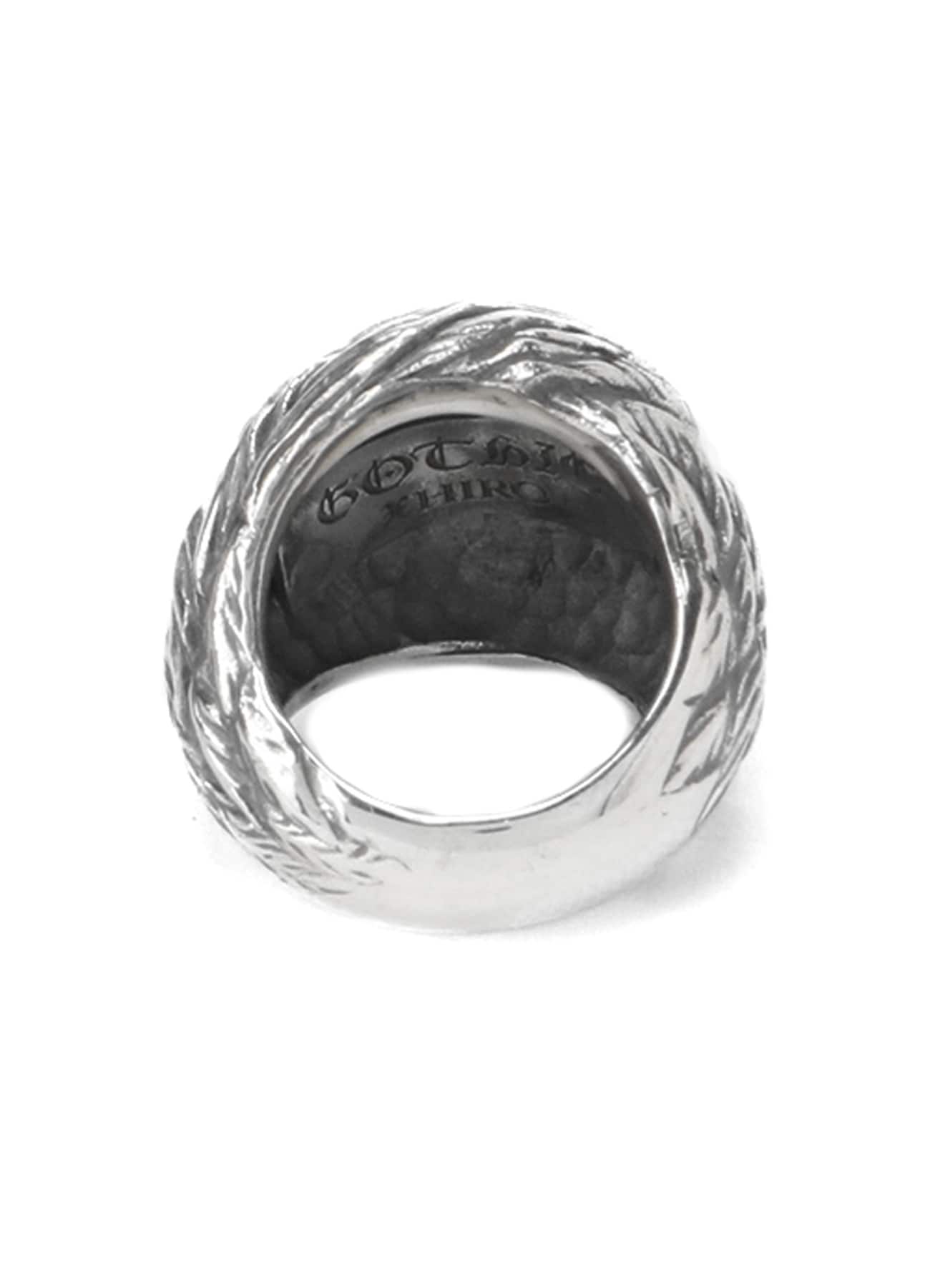 SILVER 950 EAGLE RED EYE RING